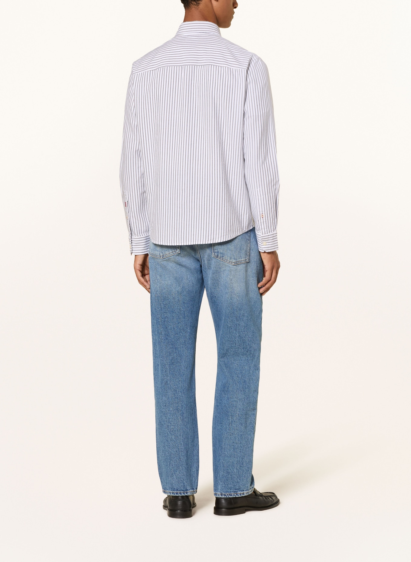 JOOP! JEANS Hemd HELI Regular Fit: WEISS / BEIGE / DUNKELGRAU