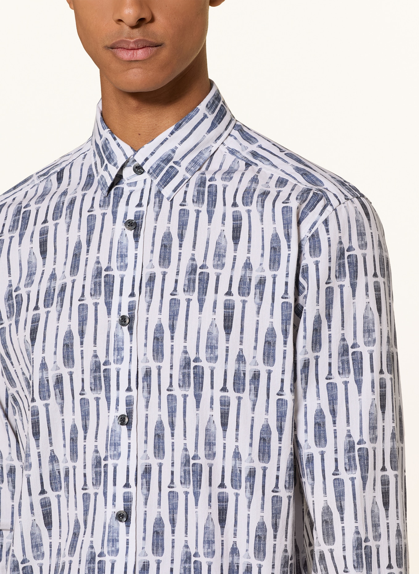 JOOP! JEANS Hemd HANSON Regular Fit: WEISS / BLAU