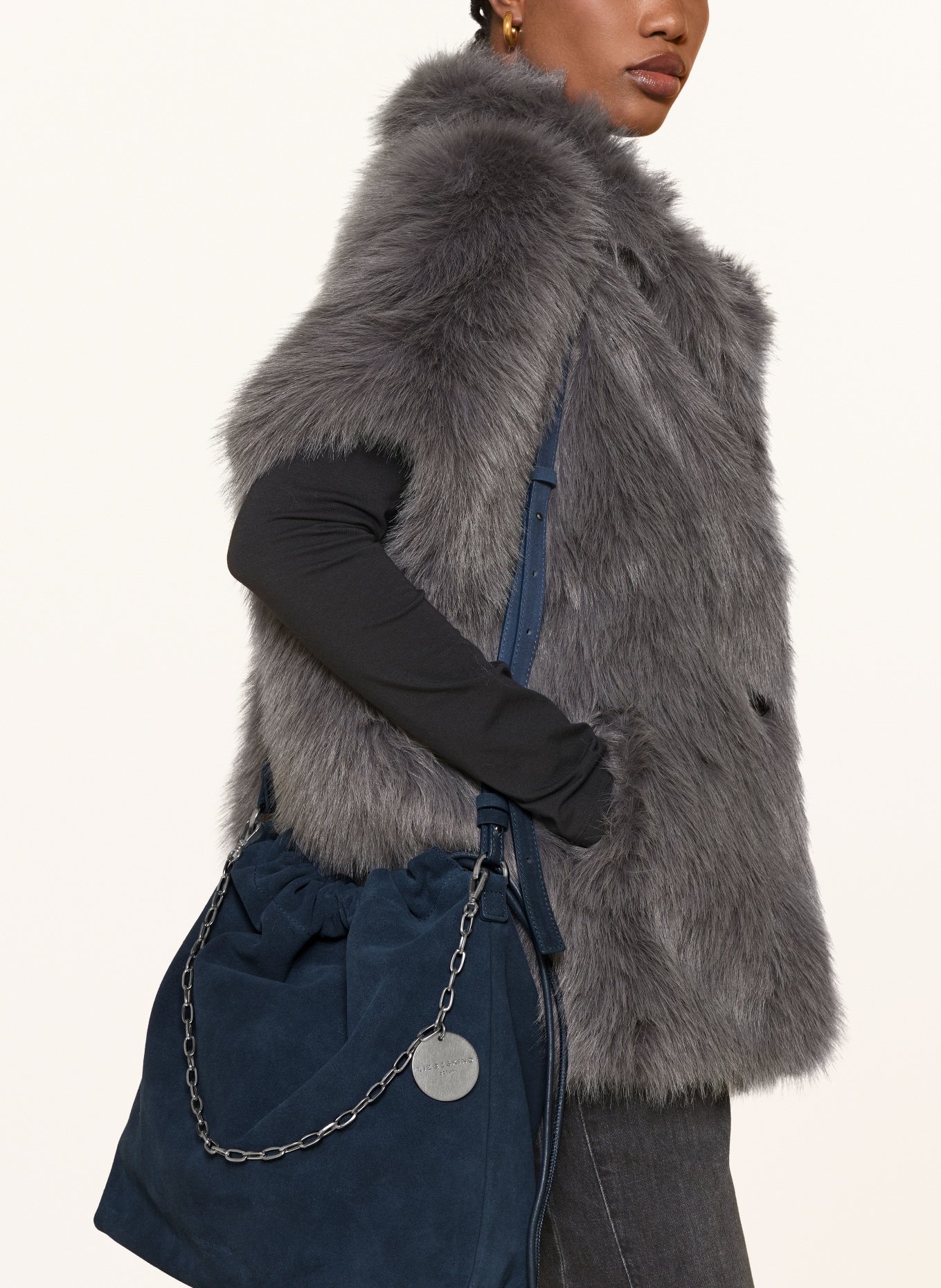 LIEBESKIND LYA MEDIUM Tote Bag: DARK BLUE