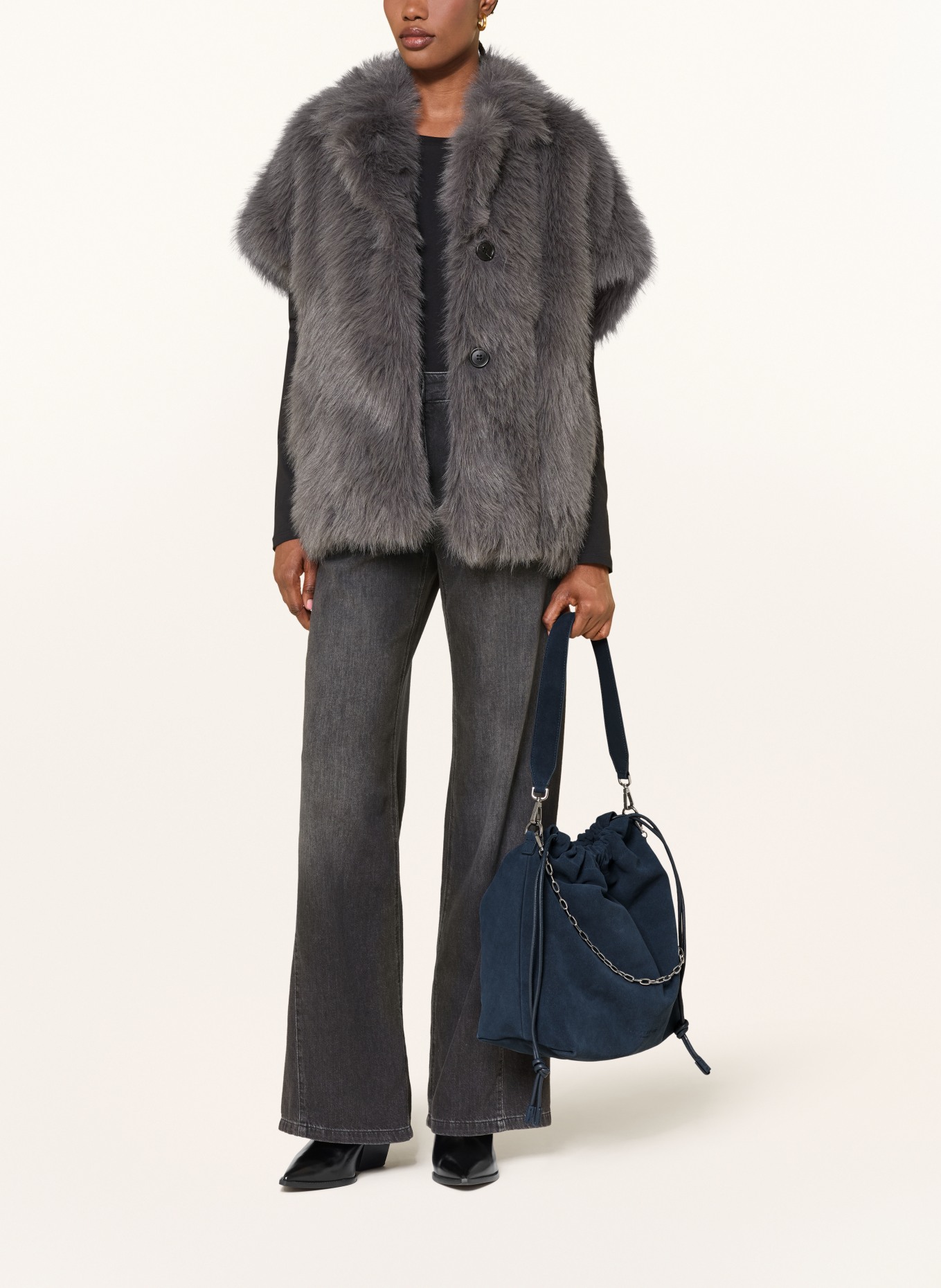 LIEBESKIND LYA MEDIUM Tote Bag: DARK BLUE