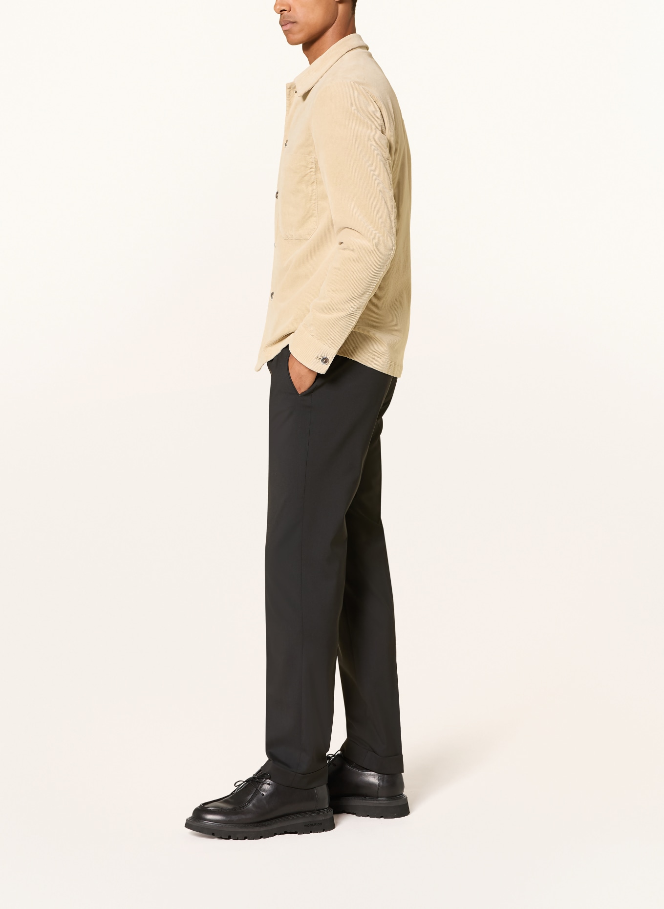 BERWICH Pantalon Contemporary Fit: ZWART
