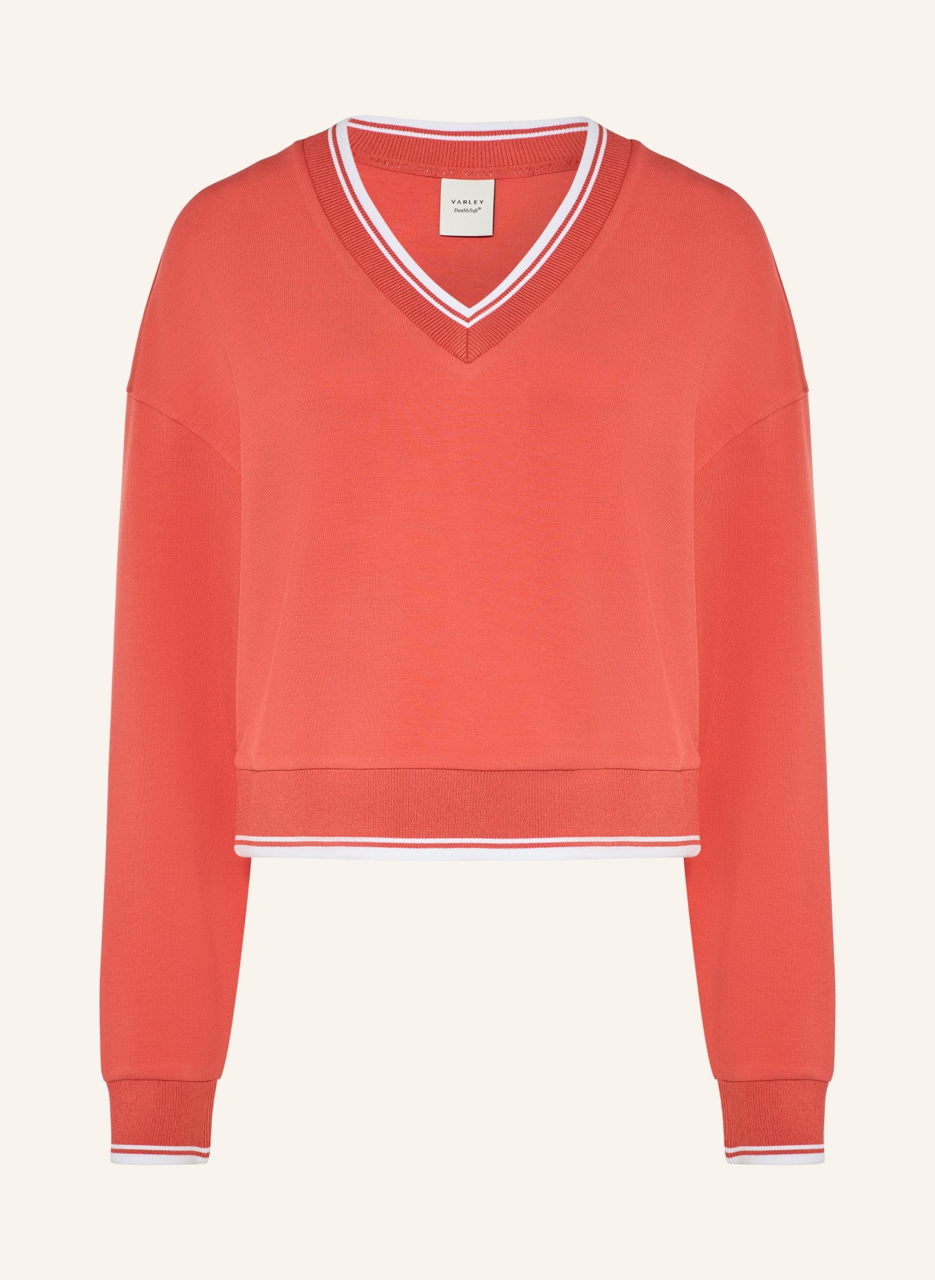 VARLEY Bluza BLITHE: JASNOCZERWONY / BIAŁY