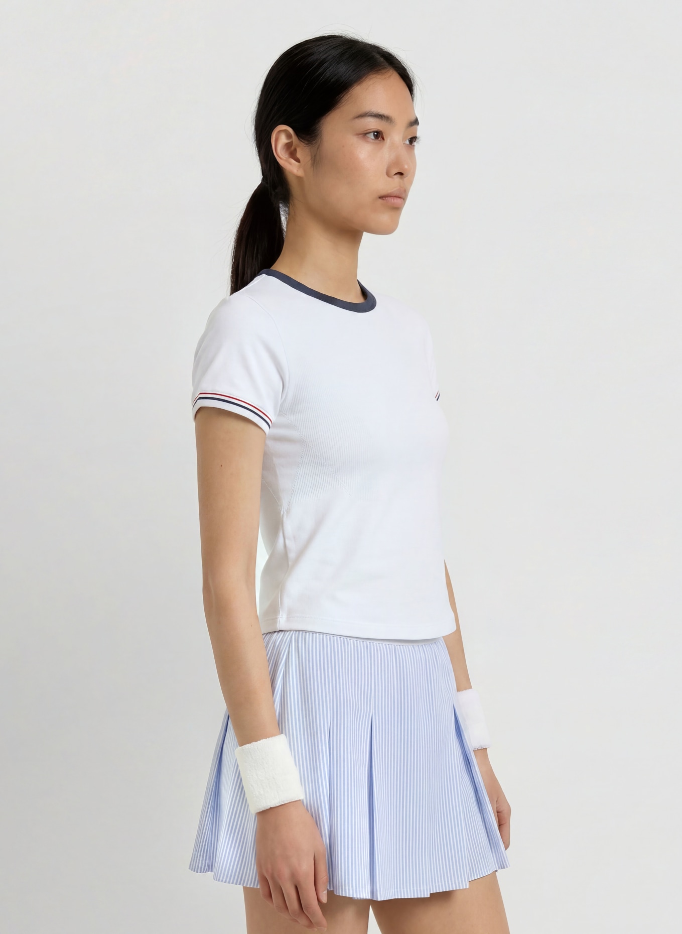 VARLEY Funktionsshirt GLEADLE: WEISS / DUNKELROT / DUNKELBLAU
