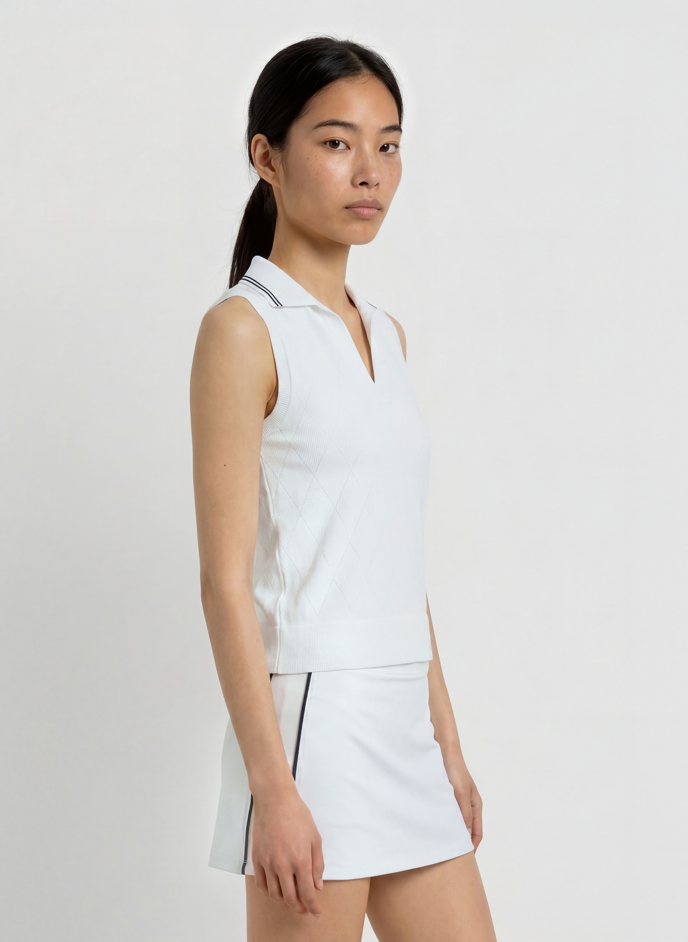 VARLEY Polo en maille MARIT: BLANC