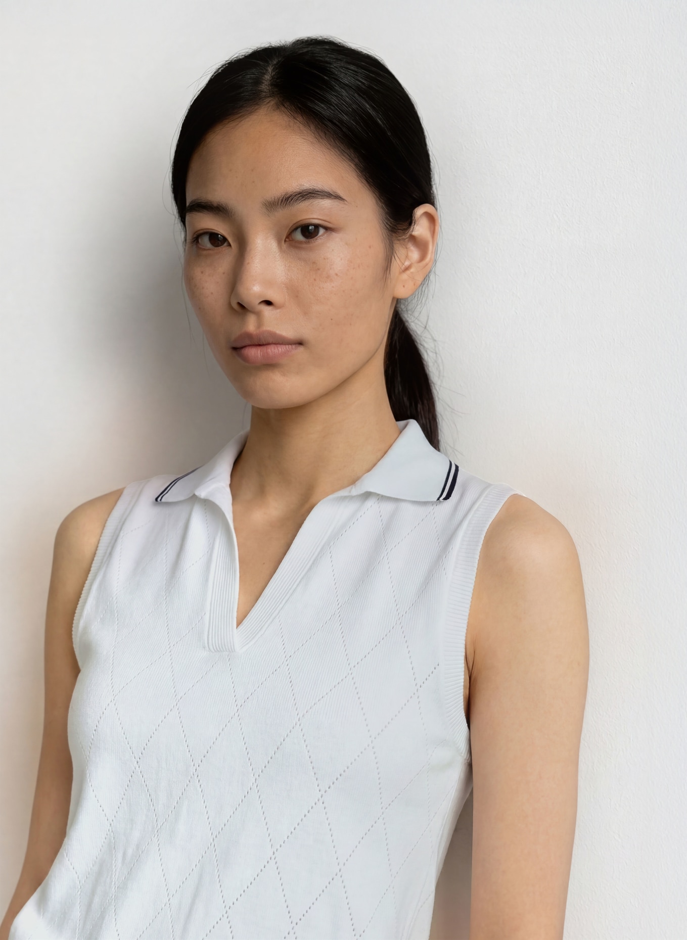 VARLEY Polo en maille MARIT: BLANC