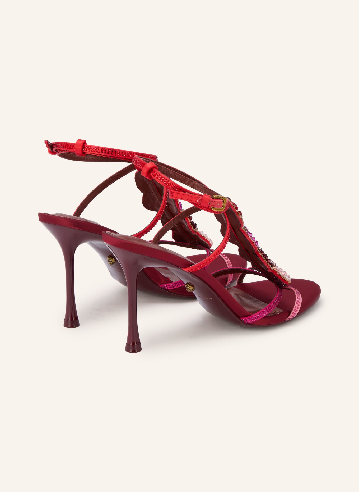 KURT GEIGER Sandaletten met sierstenen: ROOD / ROZE / PAARS