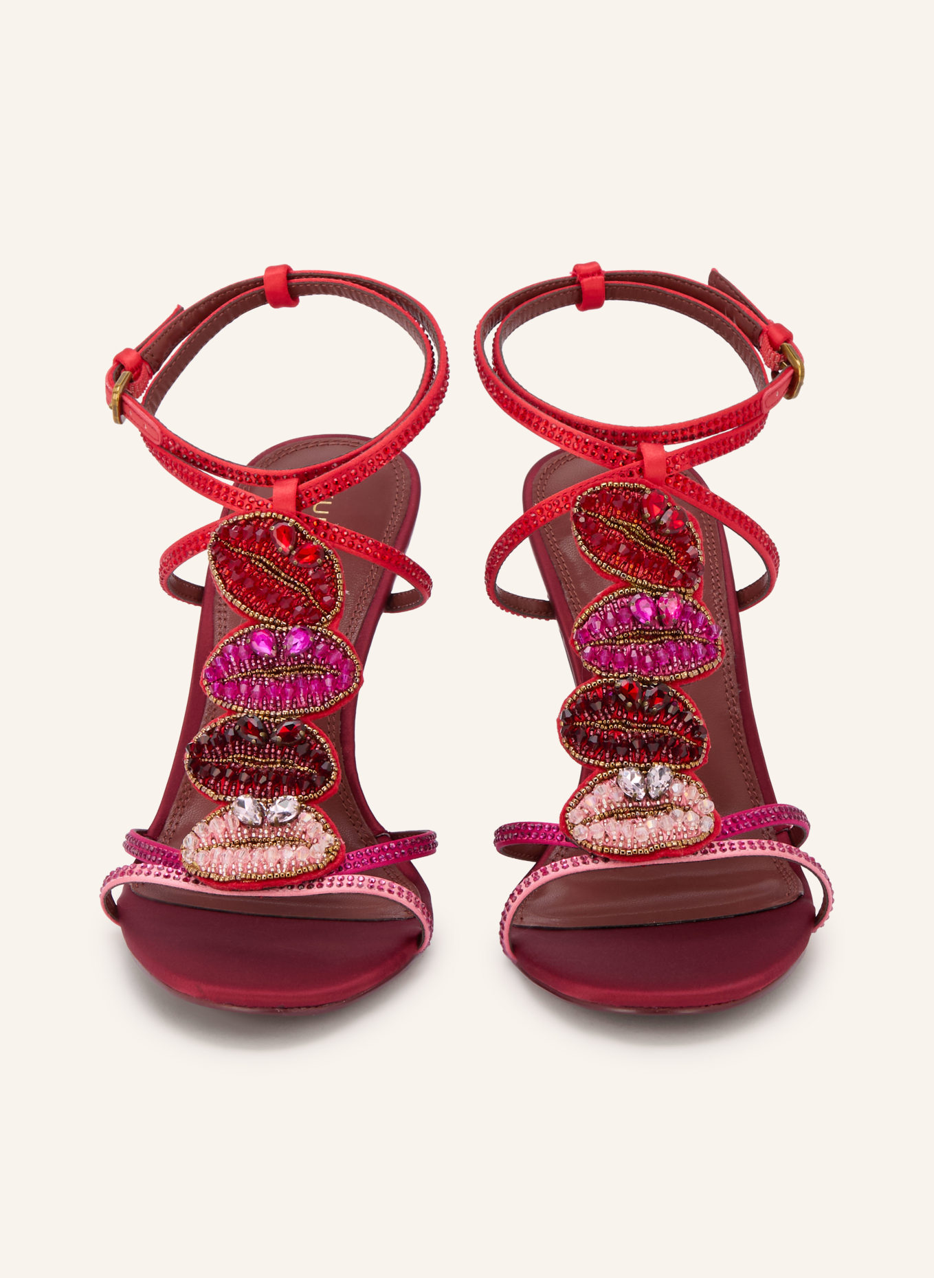 KURT GEIGER Sandaletten met sierstenen: ROOD / ROZE / PAARS