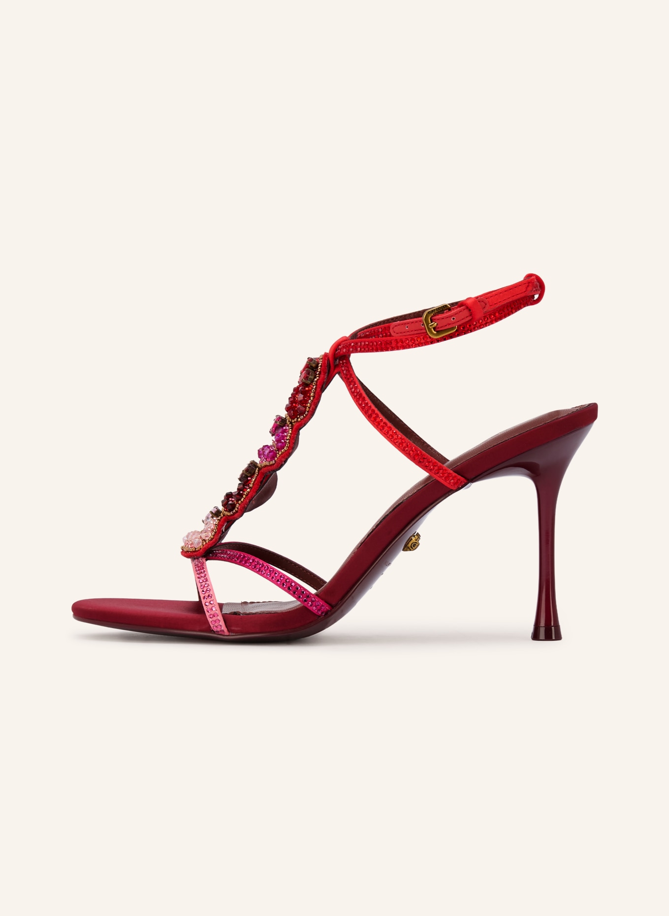 KURT GEIGER Sandaletten met sierstenen: ROOD / ROZE / PAARS