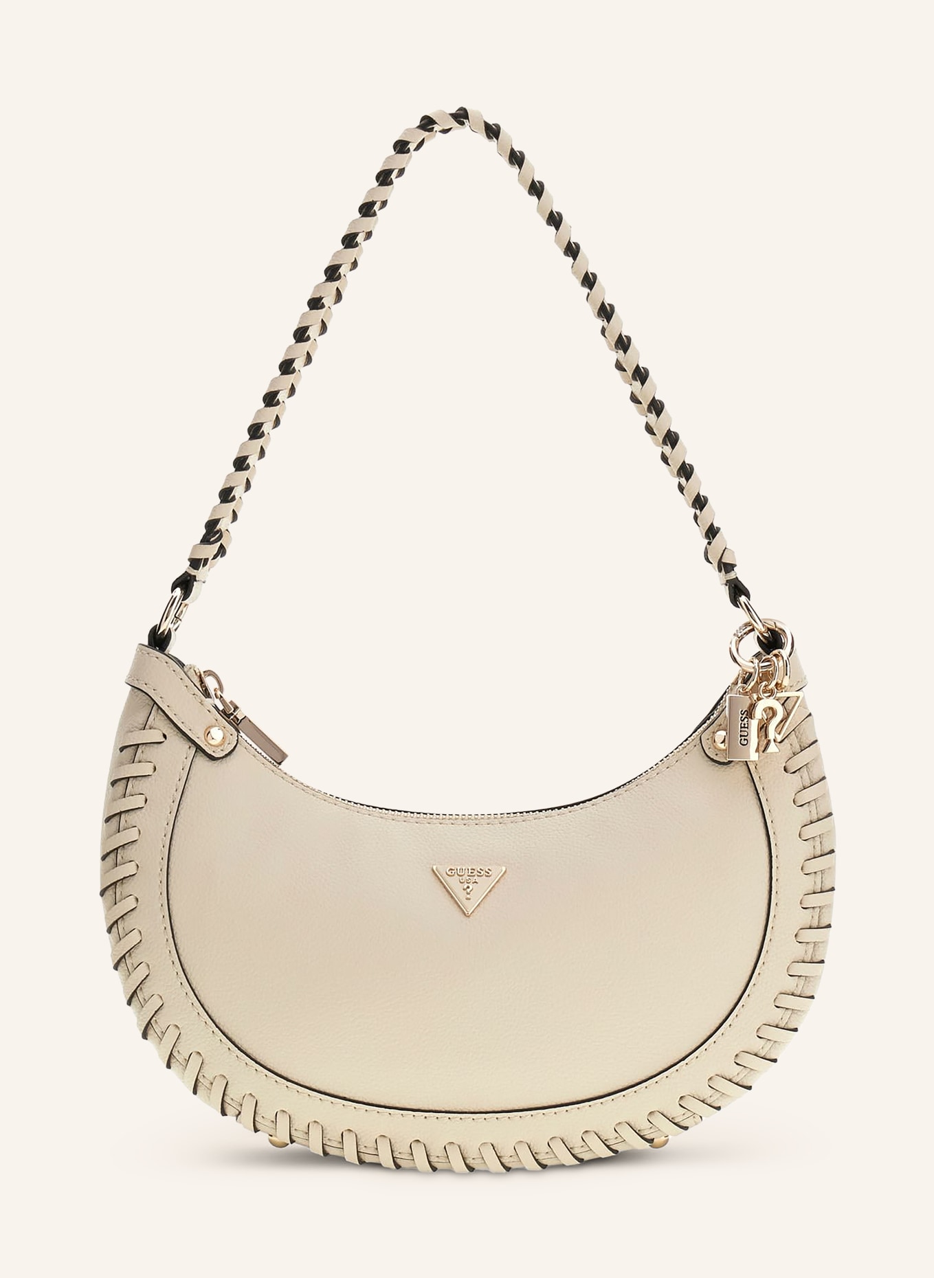 GUESS PETRA Bucket bag: LIGHT BROWN / GOLD