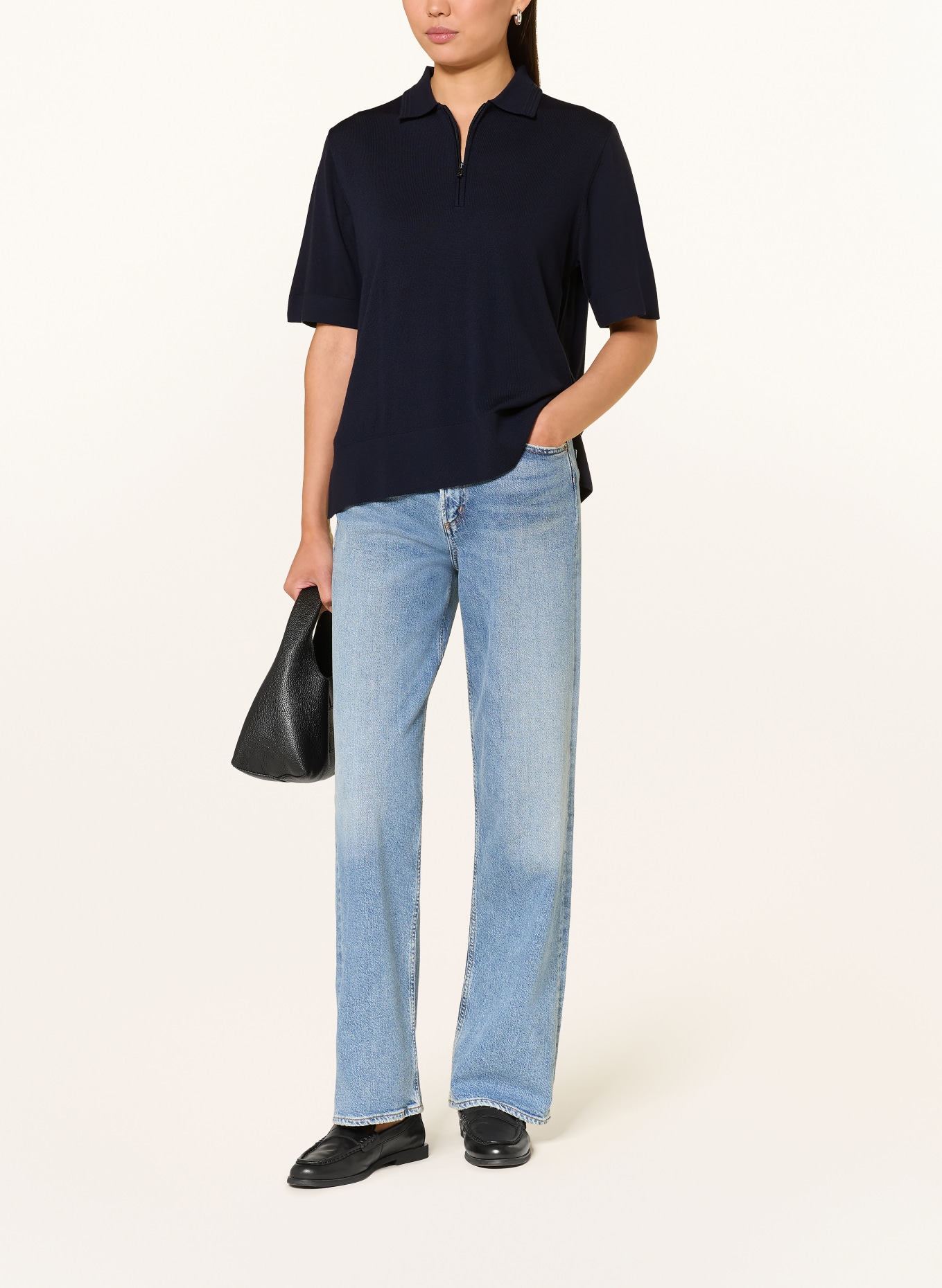 BOGNER Strick-Poloshirt MAUREEN: DUNKELBLAU