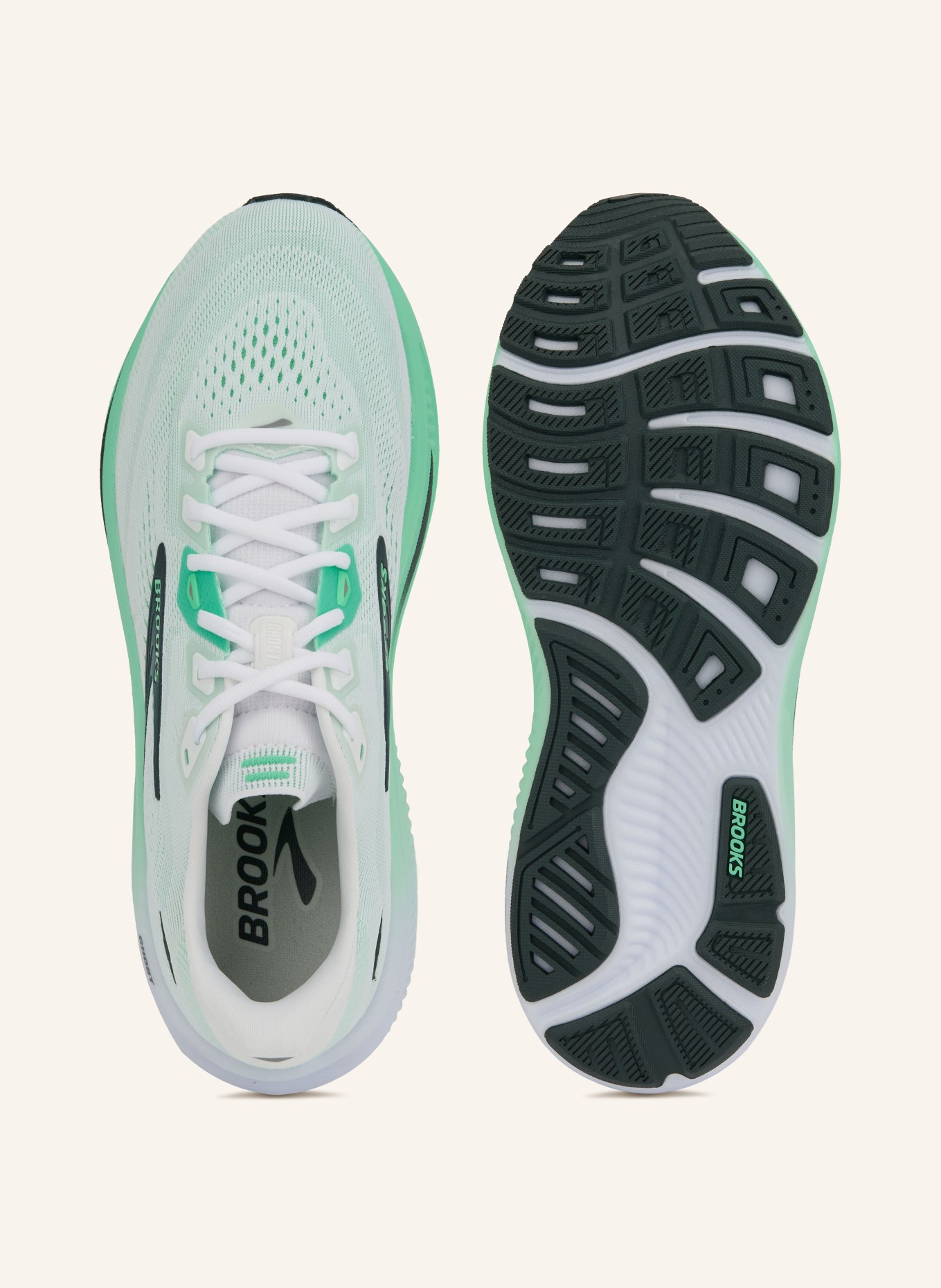 BROOKS Laufschuhe GHOST 18: MINT / DUNKELGRÜN