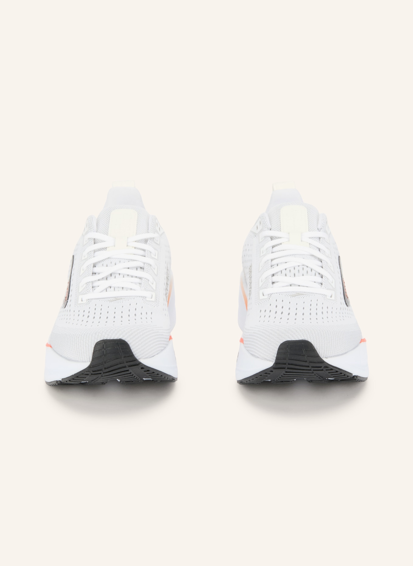 BROOKS Chaussures de course GHOST MAX 4: BLANC / ORANGE / NOIR
