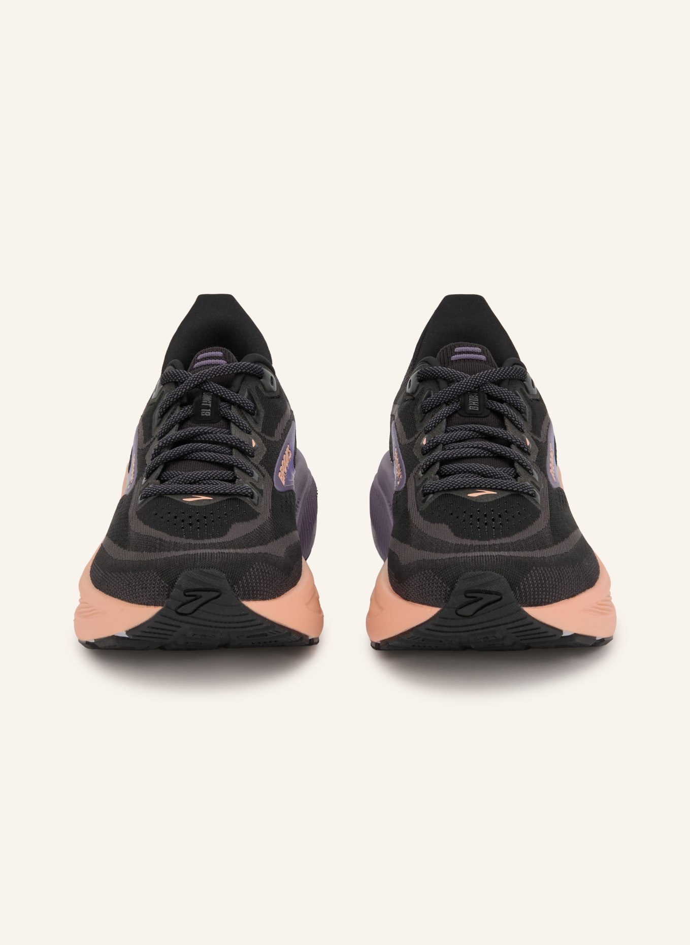 BROOKS Laufschuhe GHOST 18: SCHWARZ / DUNKELGRAU / LILA