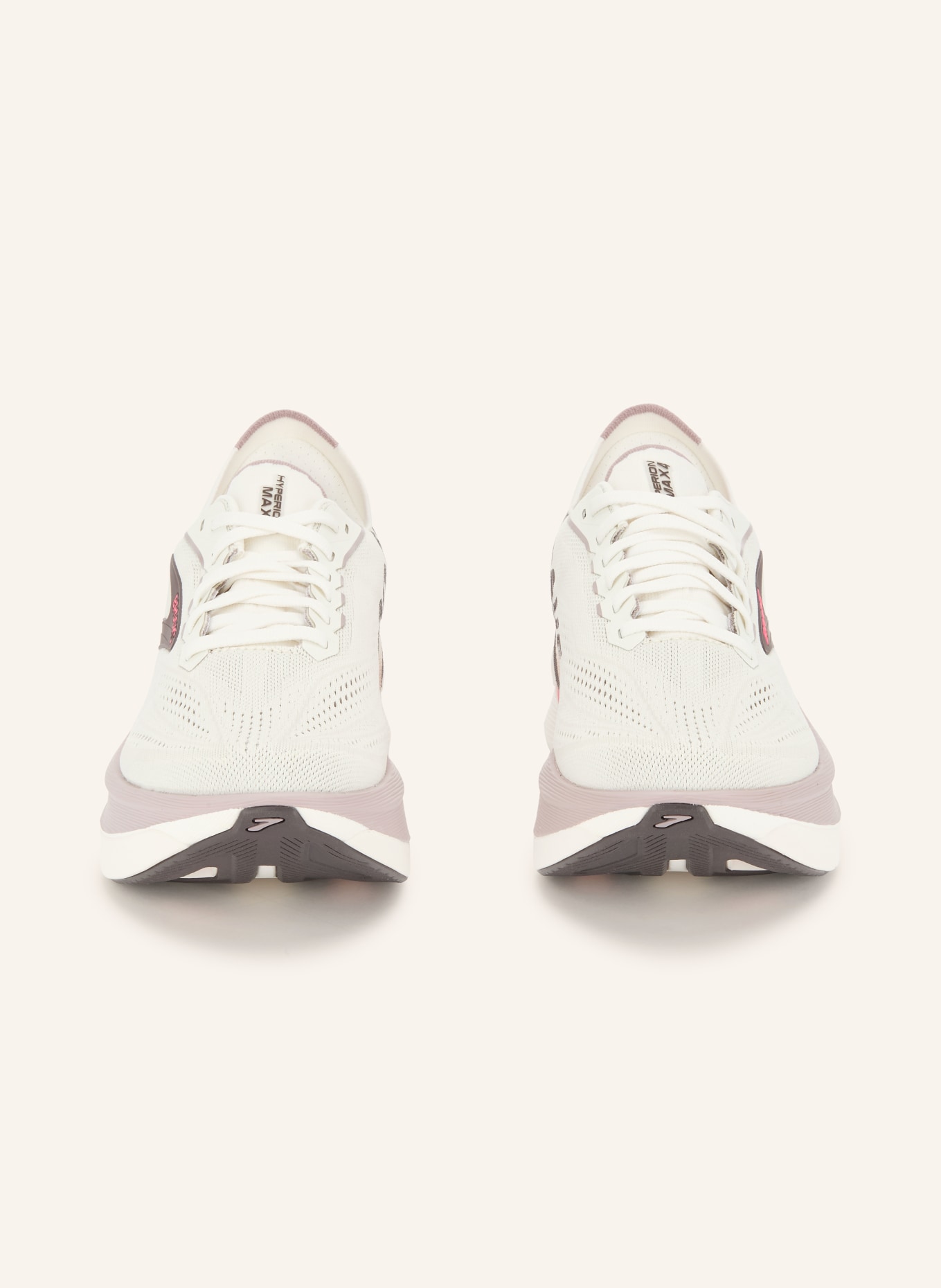 BROOKS Laufschuhe HYPERION MAX 4: ECRU / HELLLILA / SCHWARZ