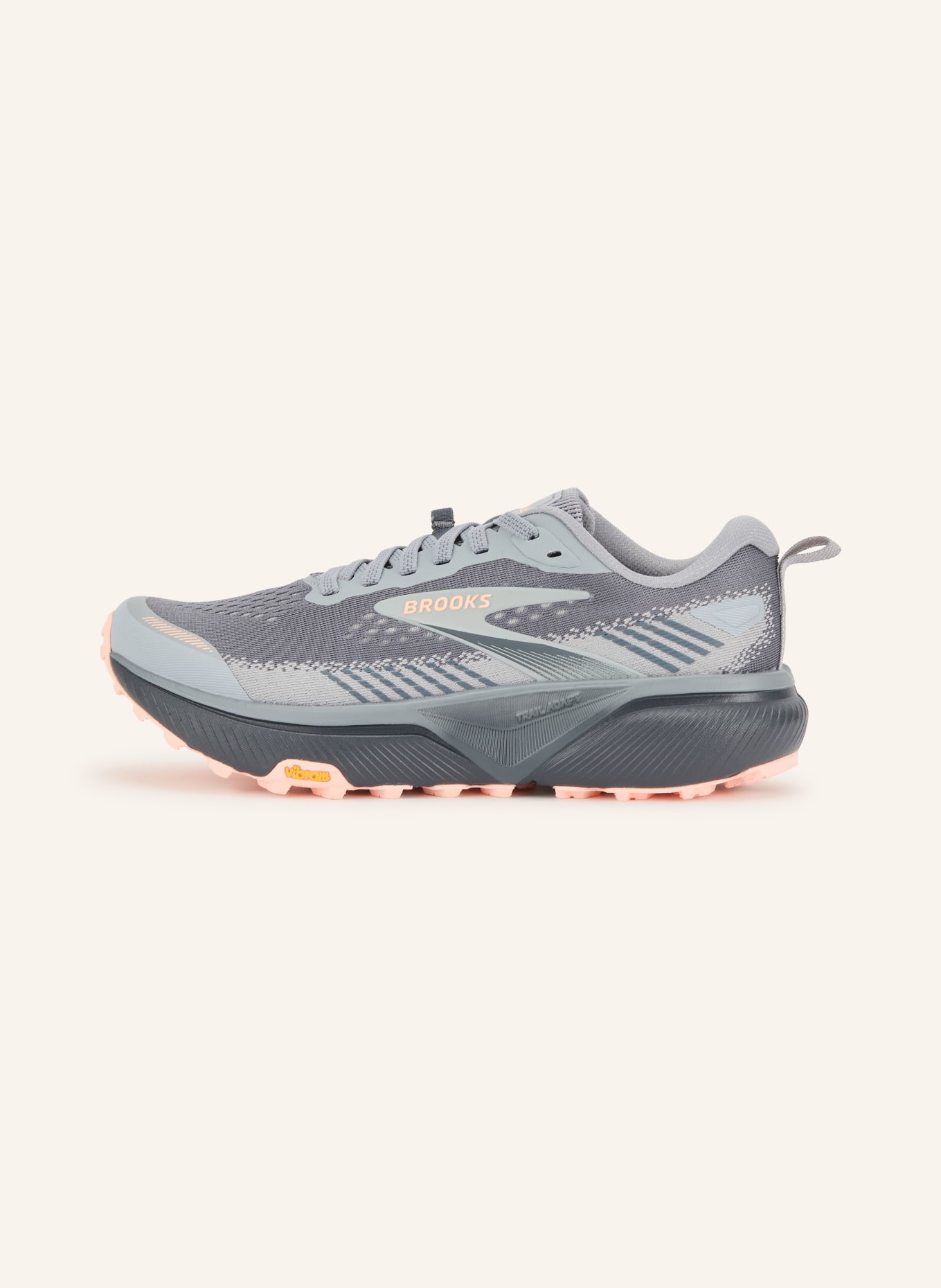 BROOKS Trailrunning-Schuhe CASCADIA 20: GRAU / HELLGRAU / HELLORANGE