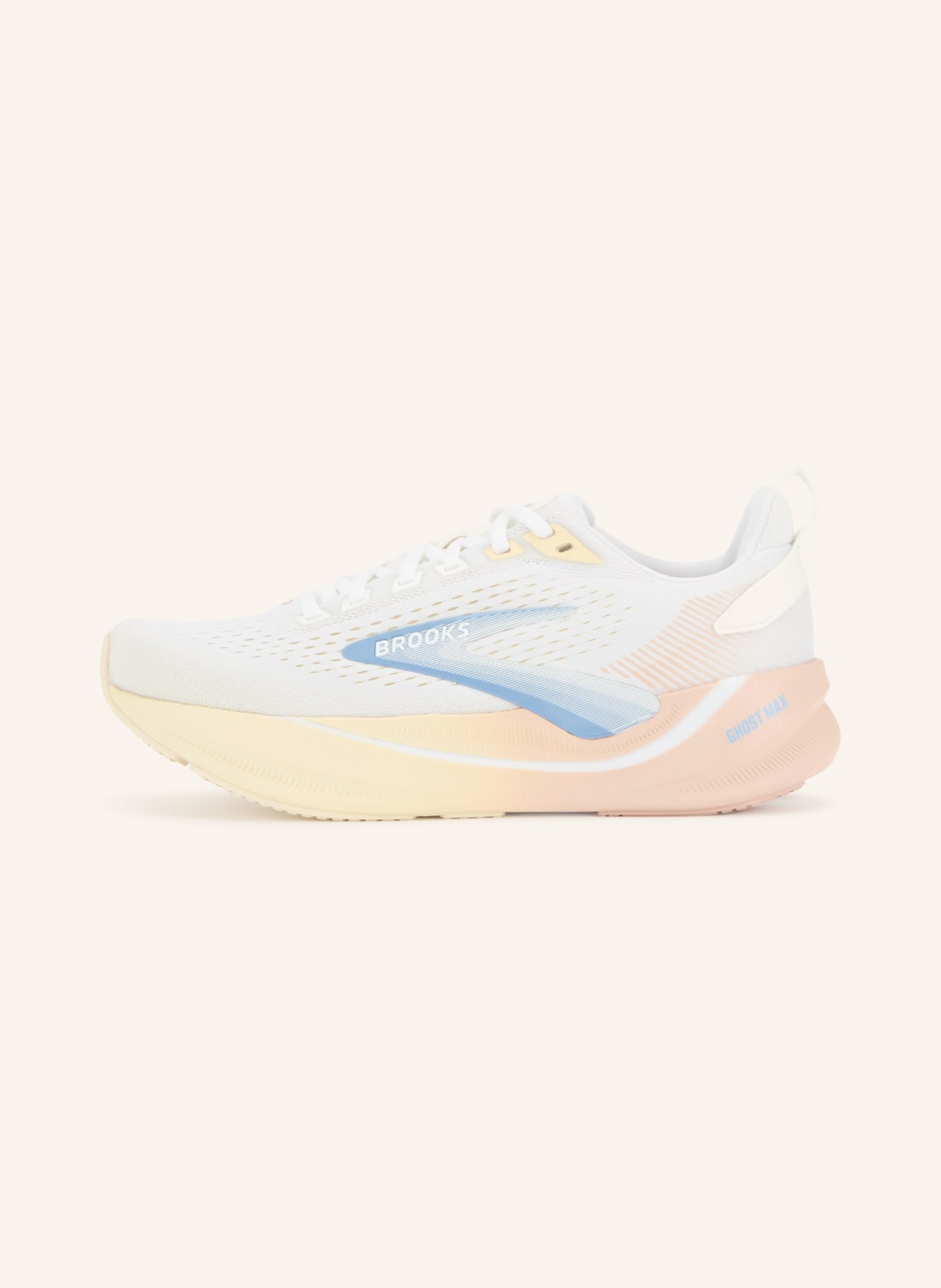 BROOKS Laufschuhe GHOST MAX 4: WEISS / BLAU