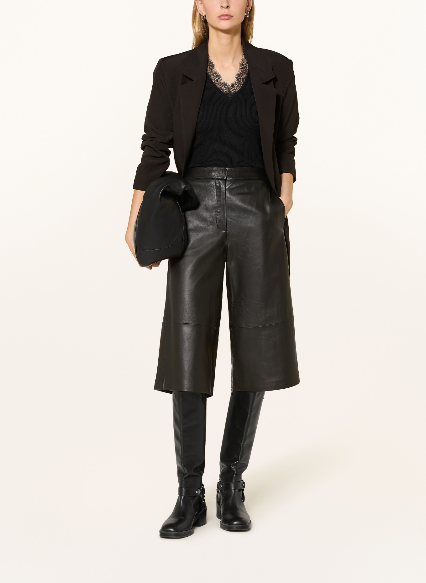 darling harbour Top en maille avec dentelle: BLACK