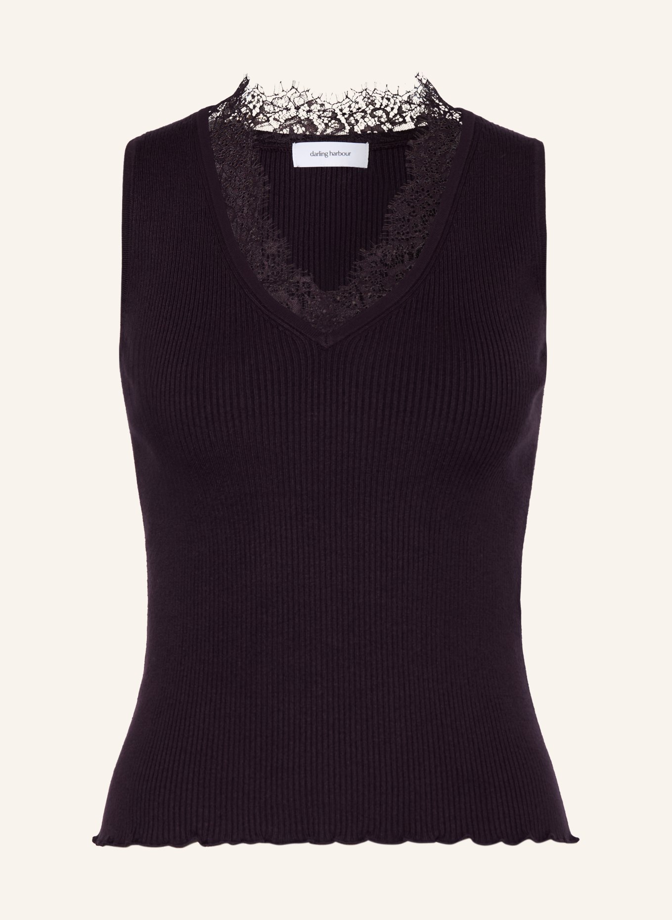 darling harbour Top en maille avec dentelle: BLUEBERRY