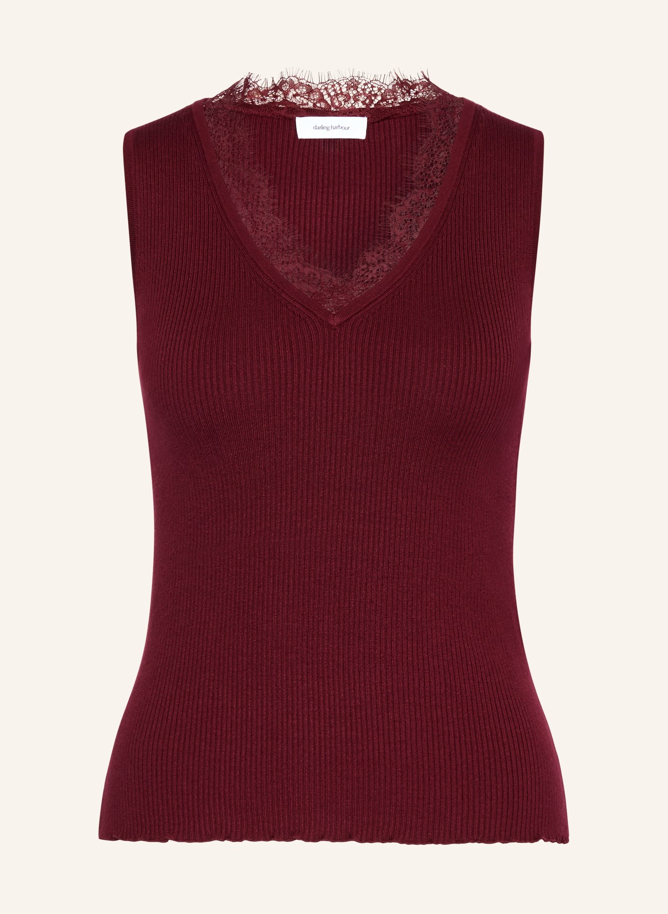 darling harbour Top en maille avec dentelle: WINE