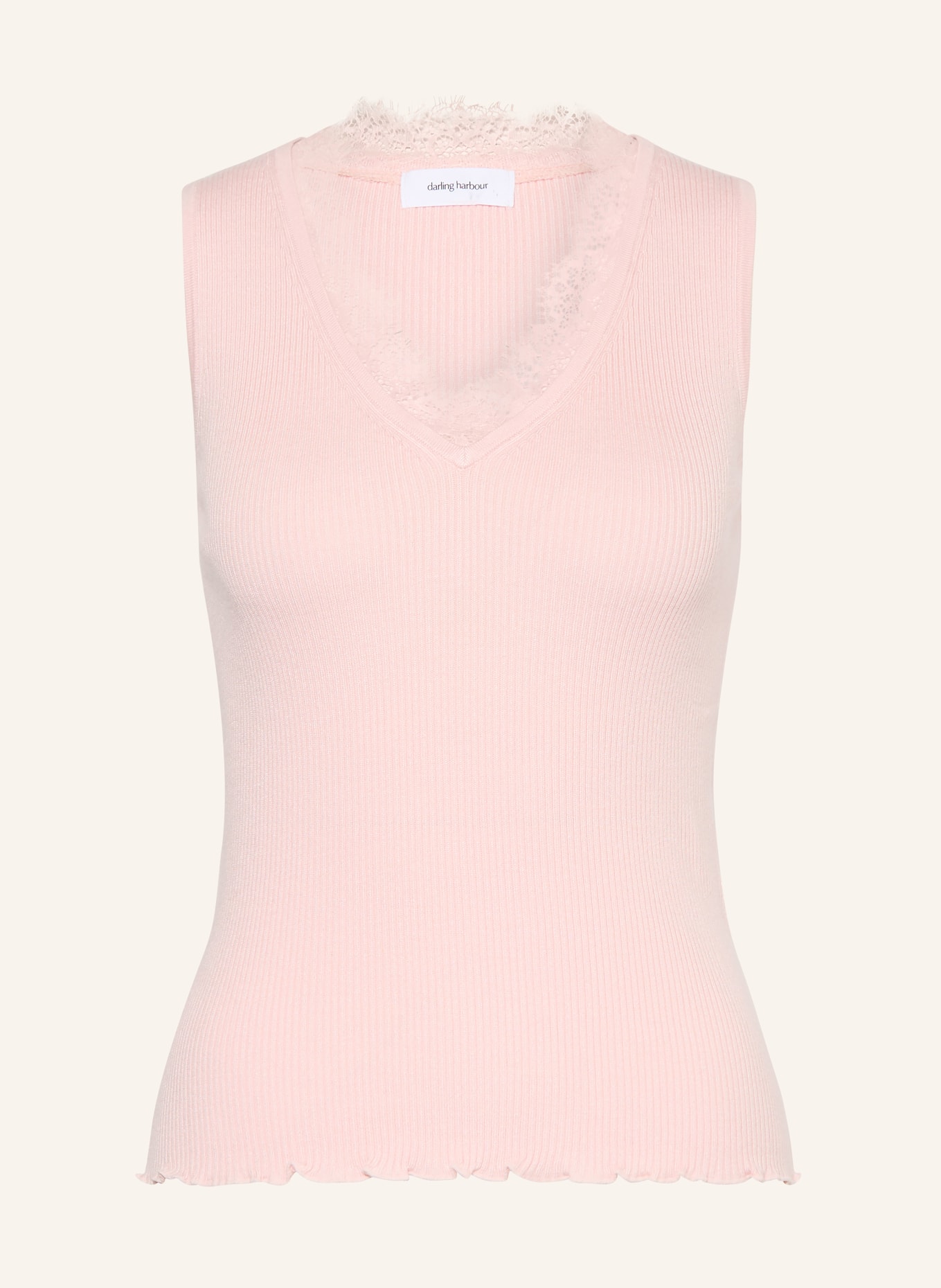 darling harbour Top en maille avec dentelle: ROSE