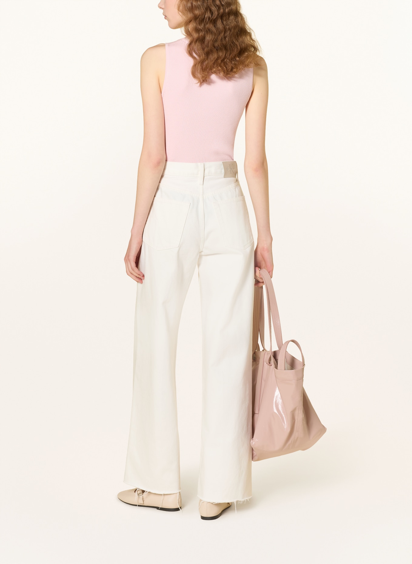 darling harbour Top en maille avec dentelle: ROSE