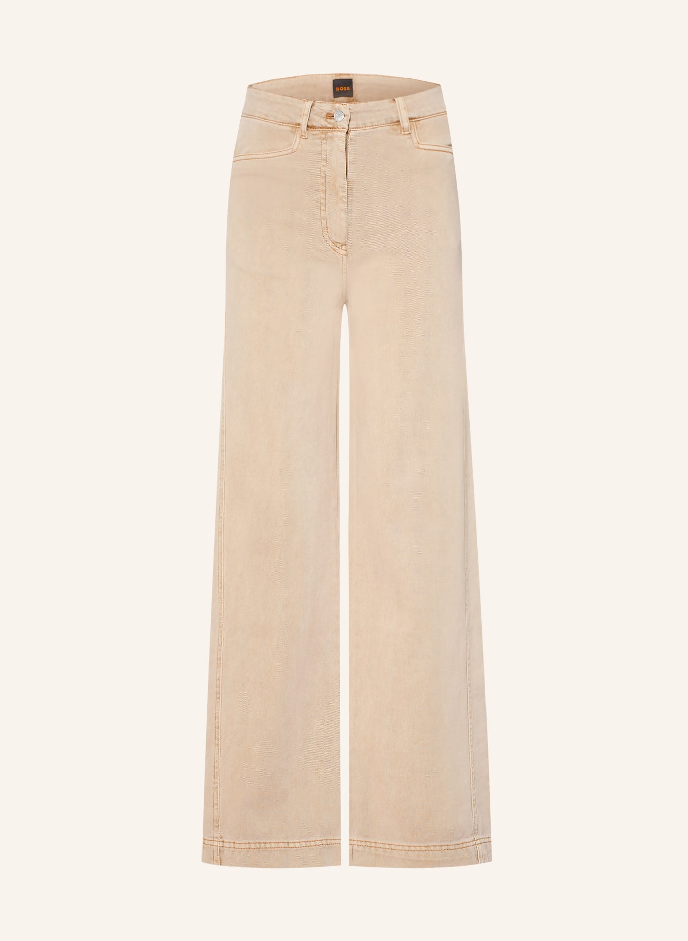BOSS Wide leg jeans TMARLINA: 742 LIGHT/PASTEL YELLOW