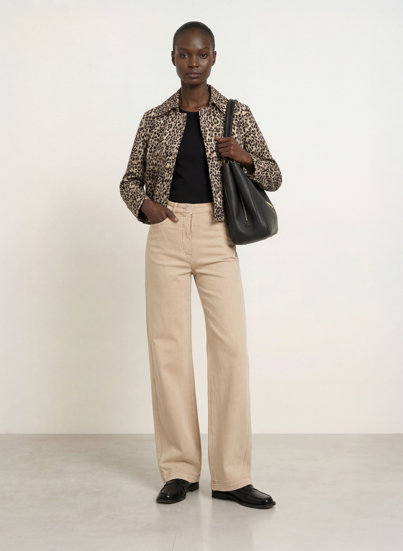 BOSS Wide leg jeans TMARLINA: 742 LIGHT/PASTEL YELLOW