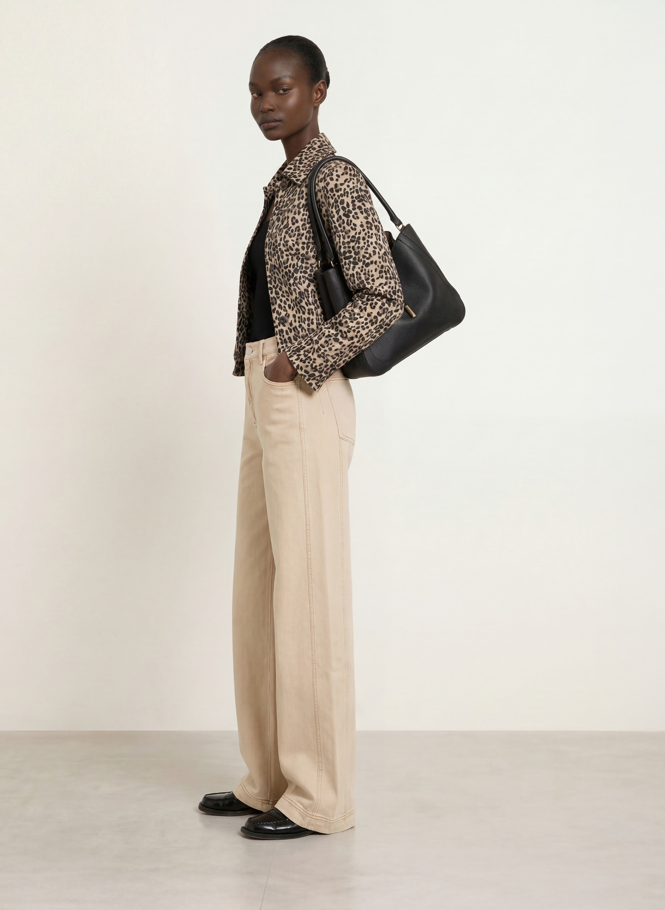 BOSS Wide leg jeans TMARLINA: 742 LIGHT/PASTEL YELLOW