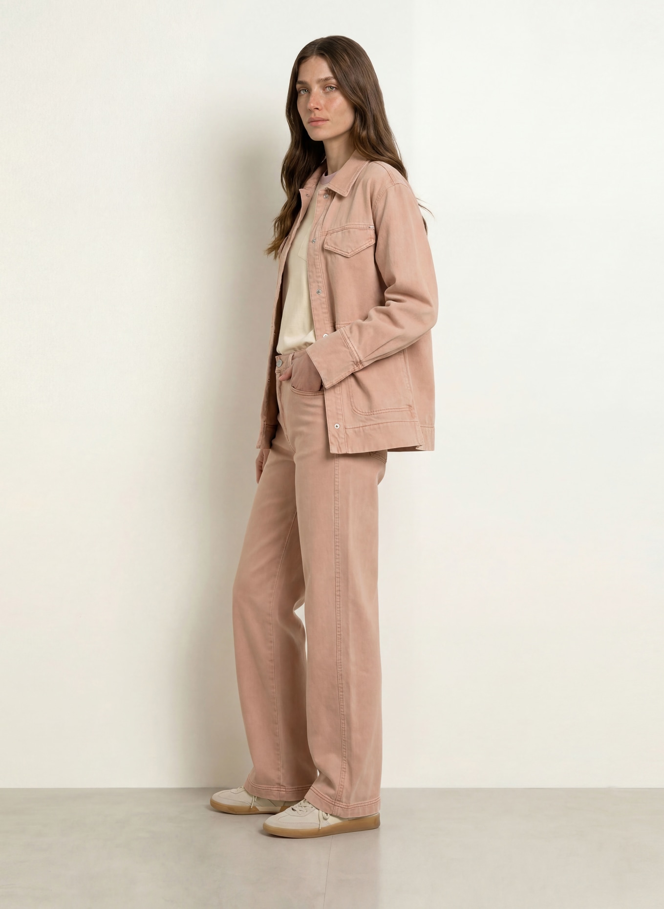 BOSS Wide Leg Jeans TMARLINA: 698 OPEN PINK