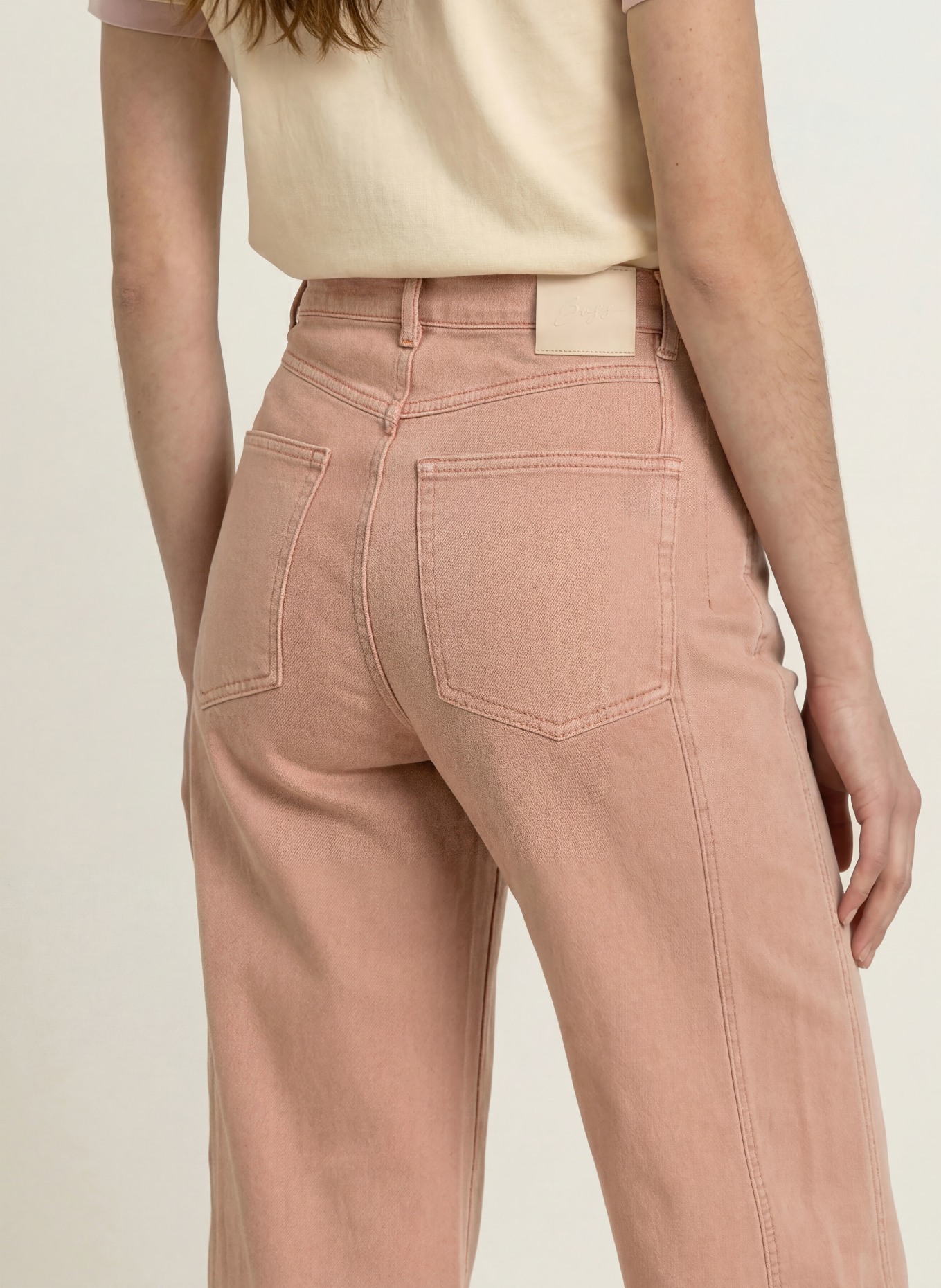 BOSS Wide Leg Jeans TMARLINA: 698 OPEN PINK