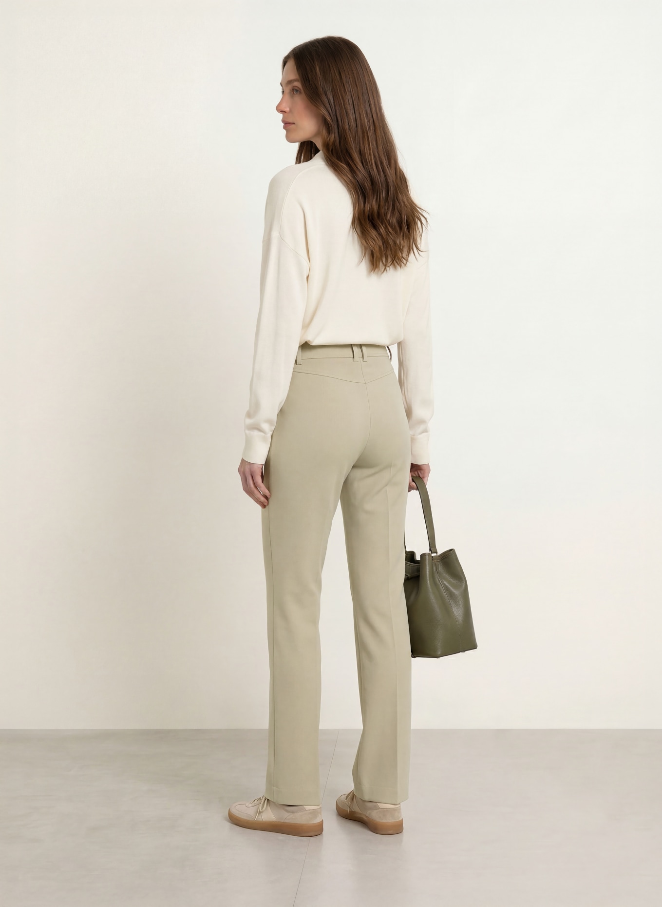 BOSS Broek TANA: LICHTGROEN