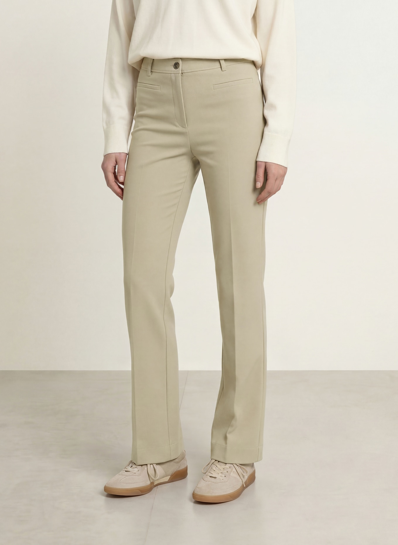 BOSS Broek TANA: LICHTGROEN