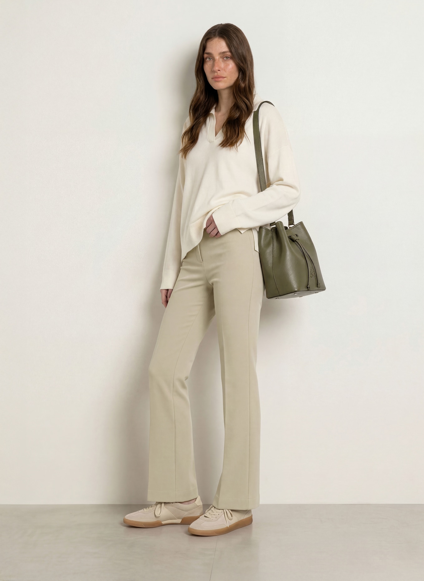 BOSS Broek TANA: LICHTGROEN
