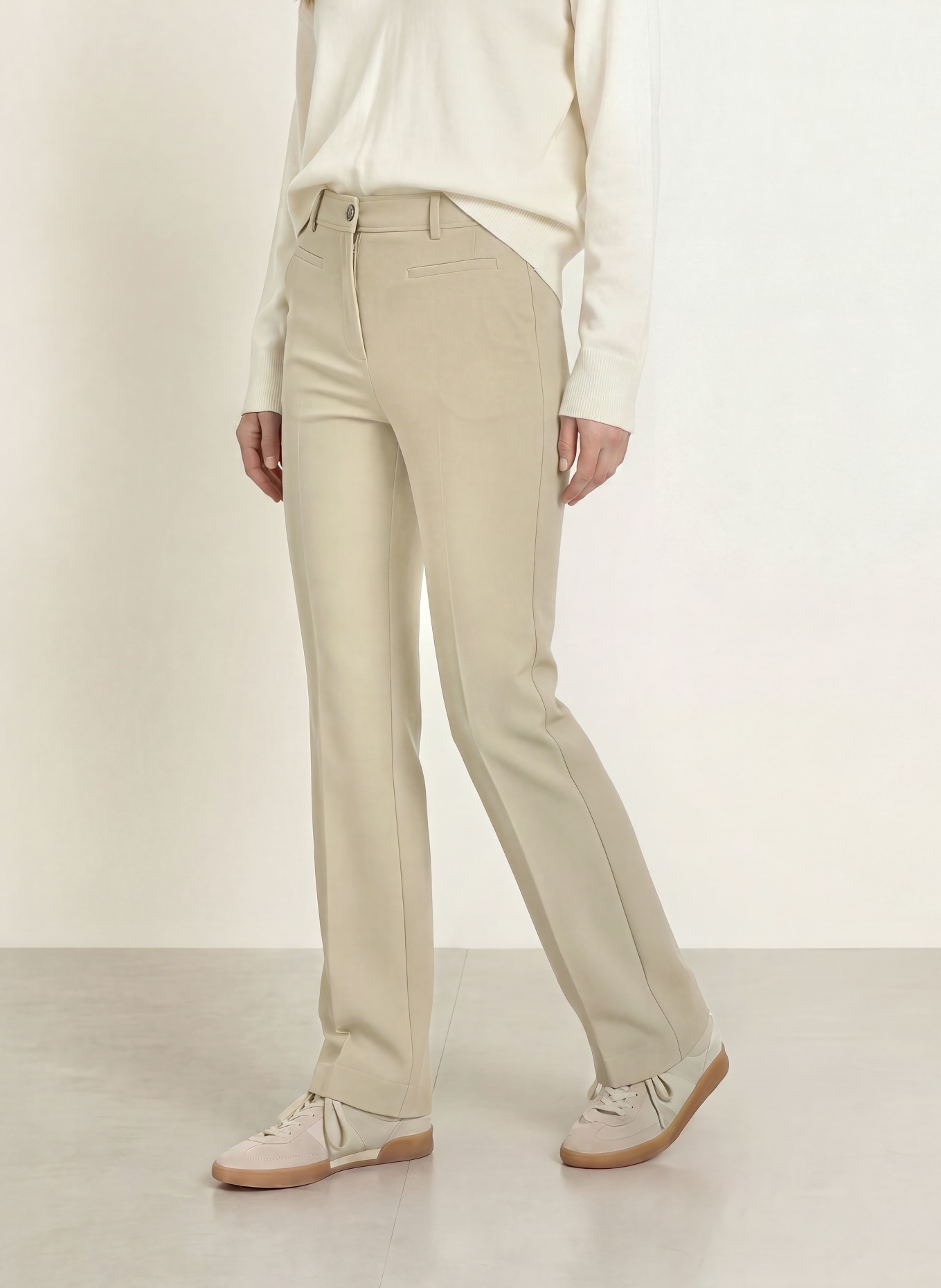 BOSS Broek TANA: LICHTGROEN