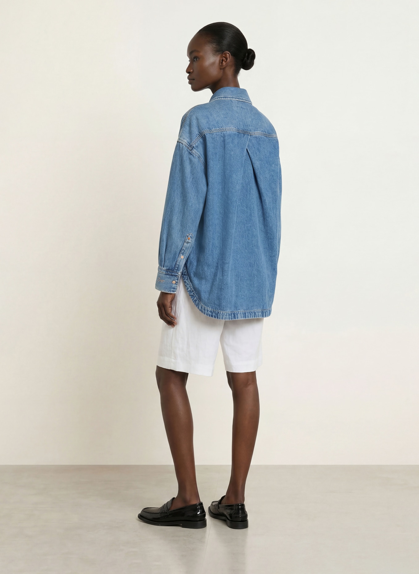 BOSS Jeans-overshirt ADA: LICHTBLAUW