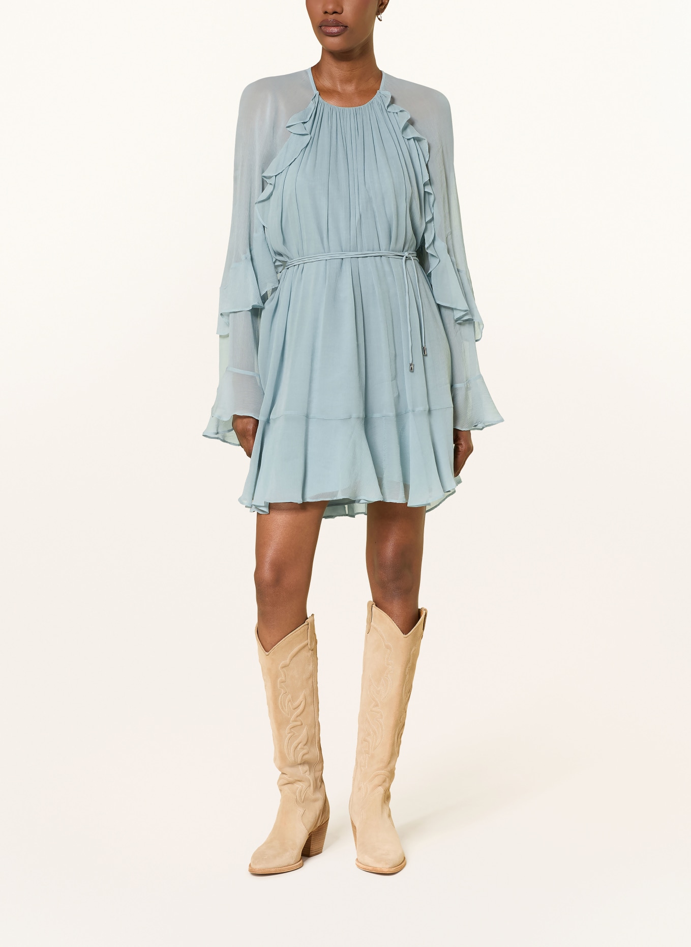 BOSS Jurk DREDIA met volants: MINT