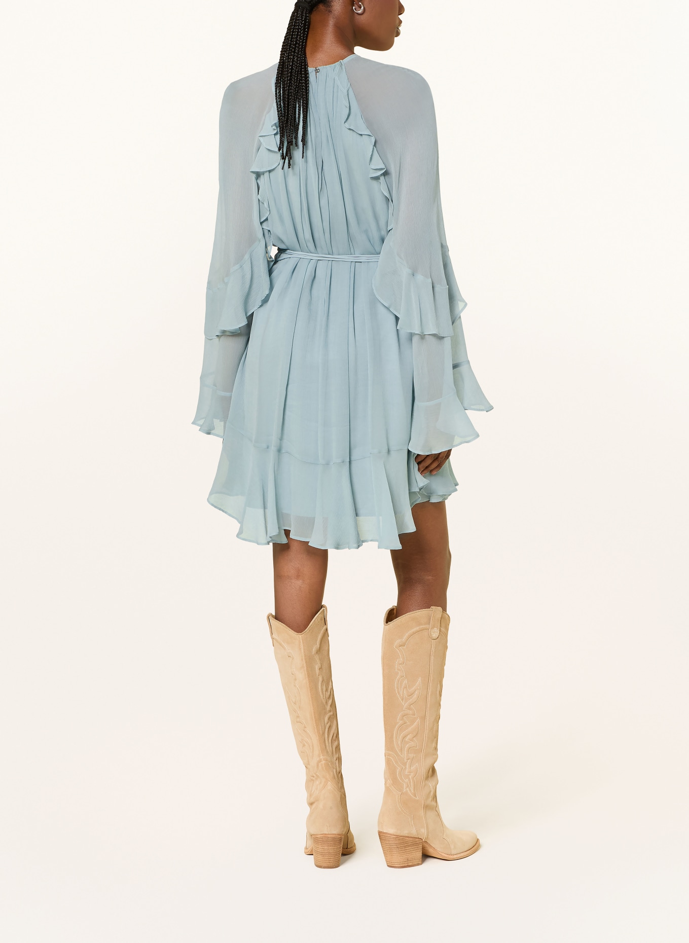BOSS Jurk DREDIA met volants: MINT