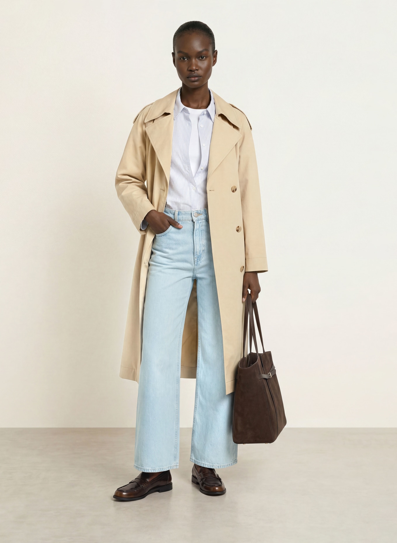 BOSS Trenchcoat CARELLI: CREME