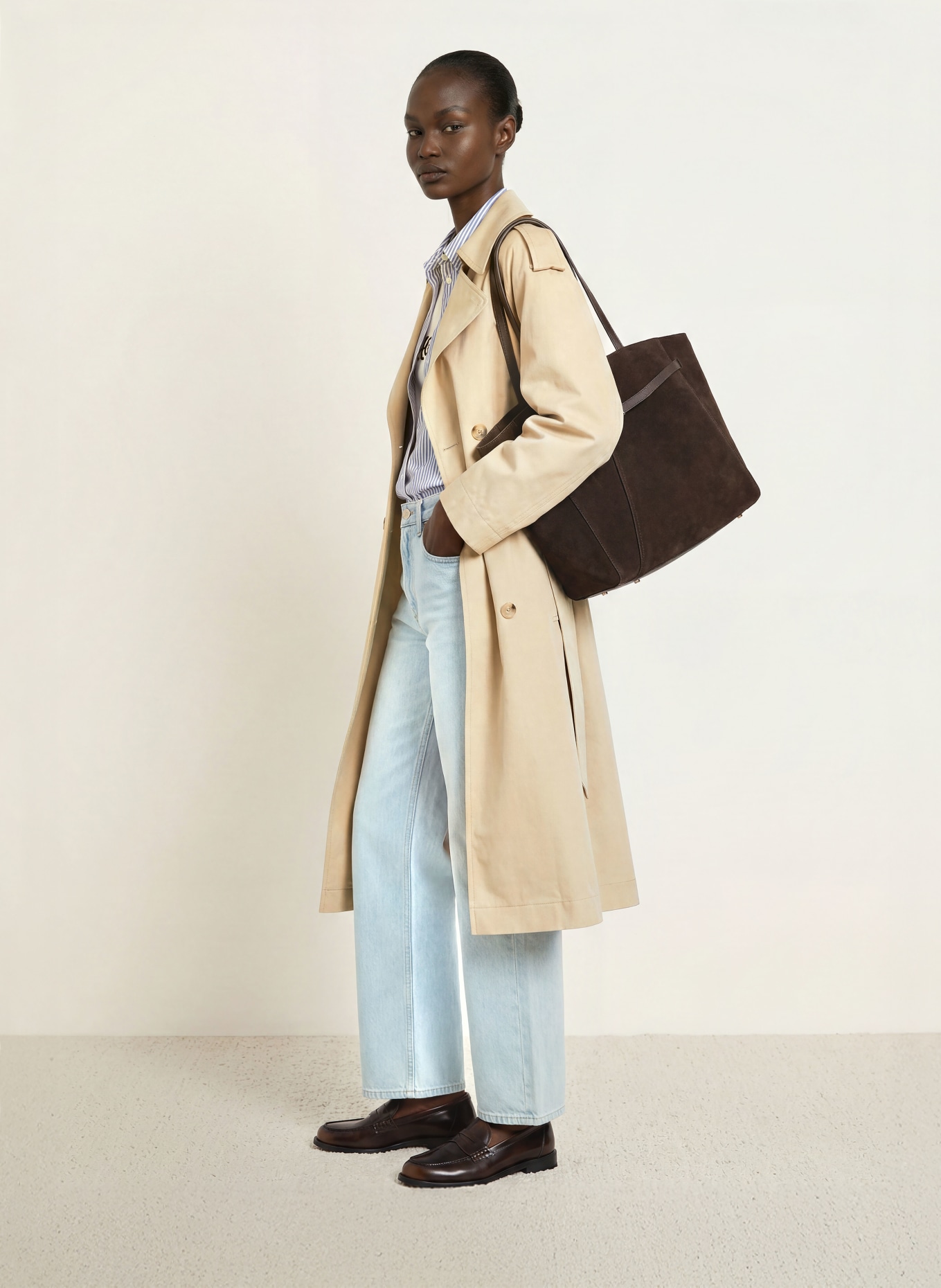BOSS Trenchcoat CARELLI: CREME