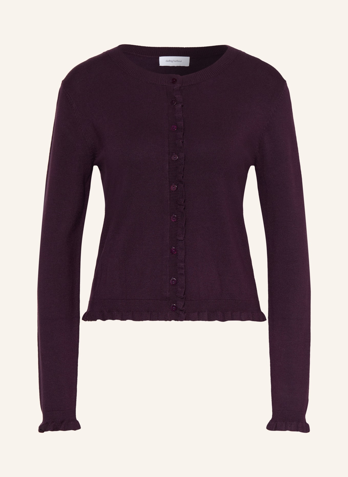 darling harbour Cardigan with ruffles: BLUEBERRY