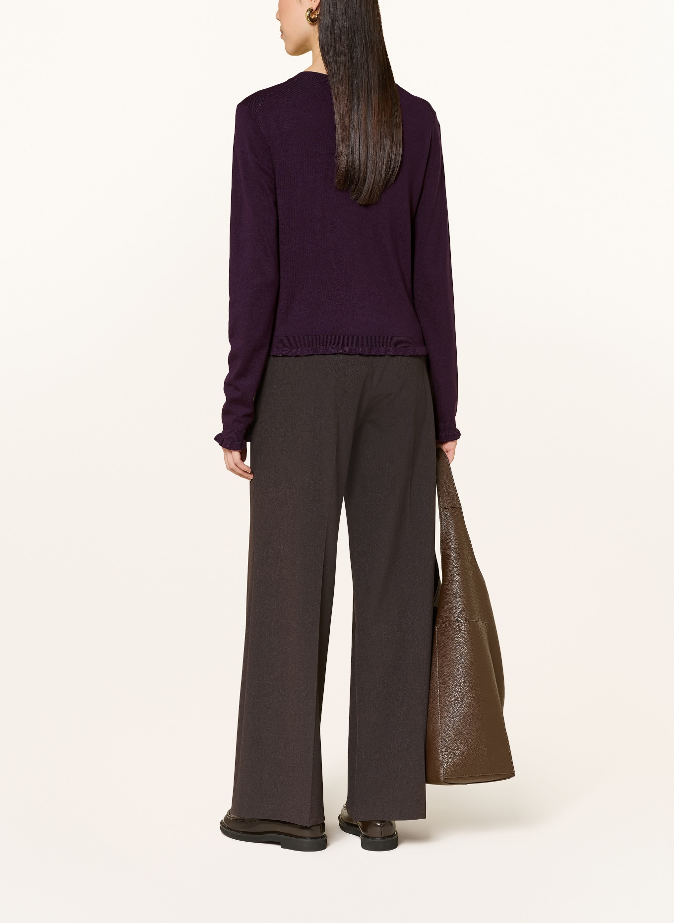 darling harbour Cardigan with ruffles: BLUEBERRY