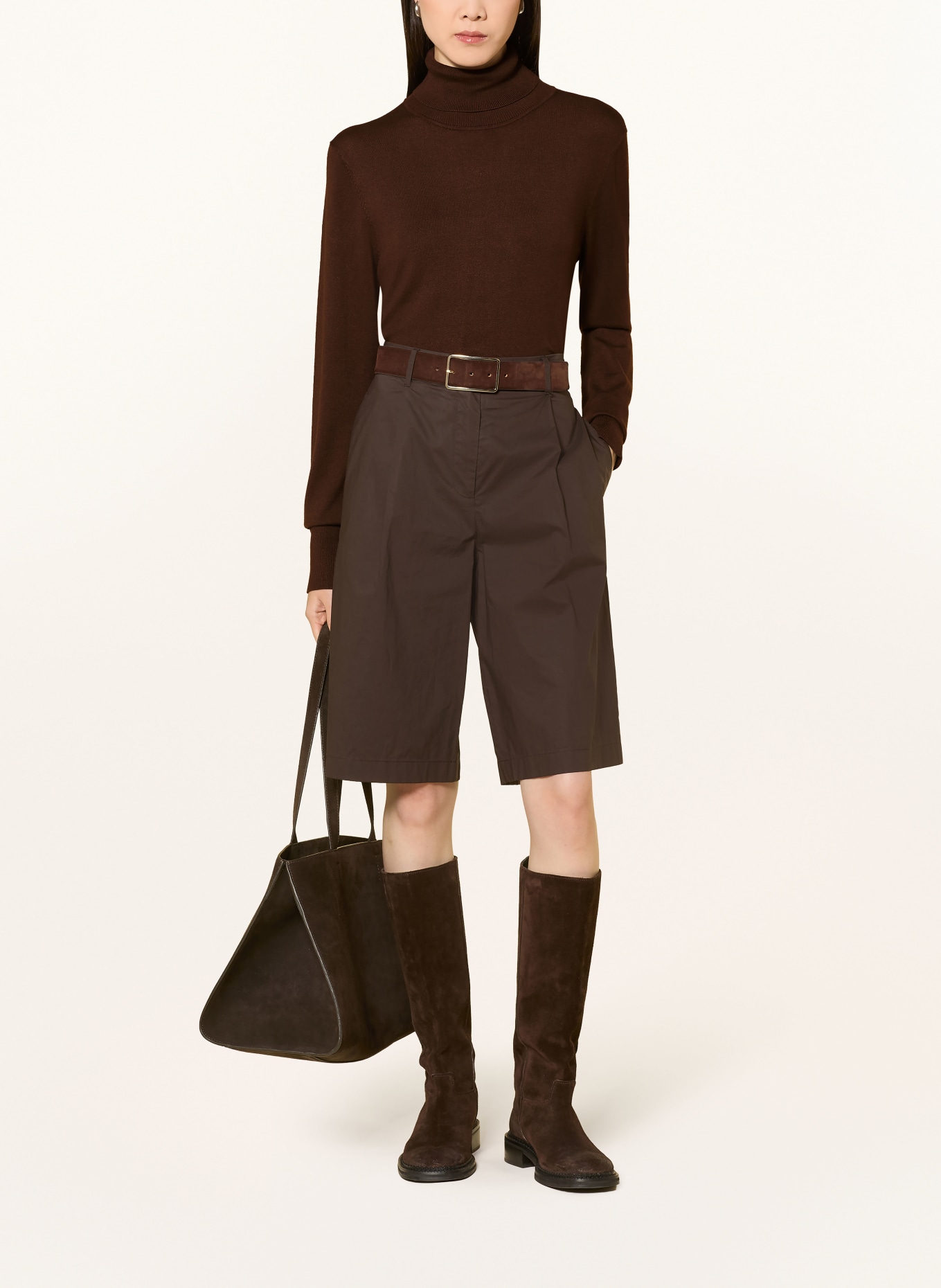 darling harbour Pull à col roulé: DARK BROWN