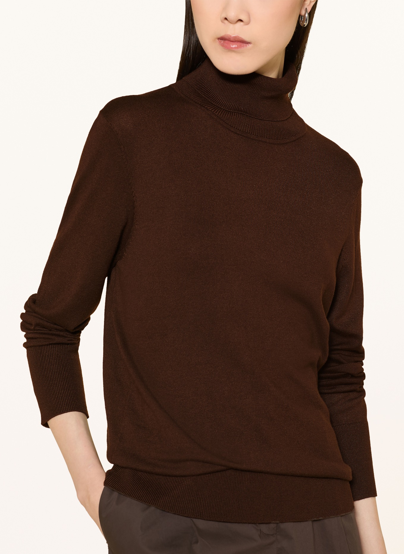 darling harbour Pull à col roulé: DARK BROWN