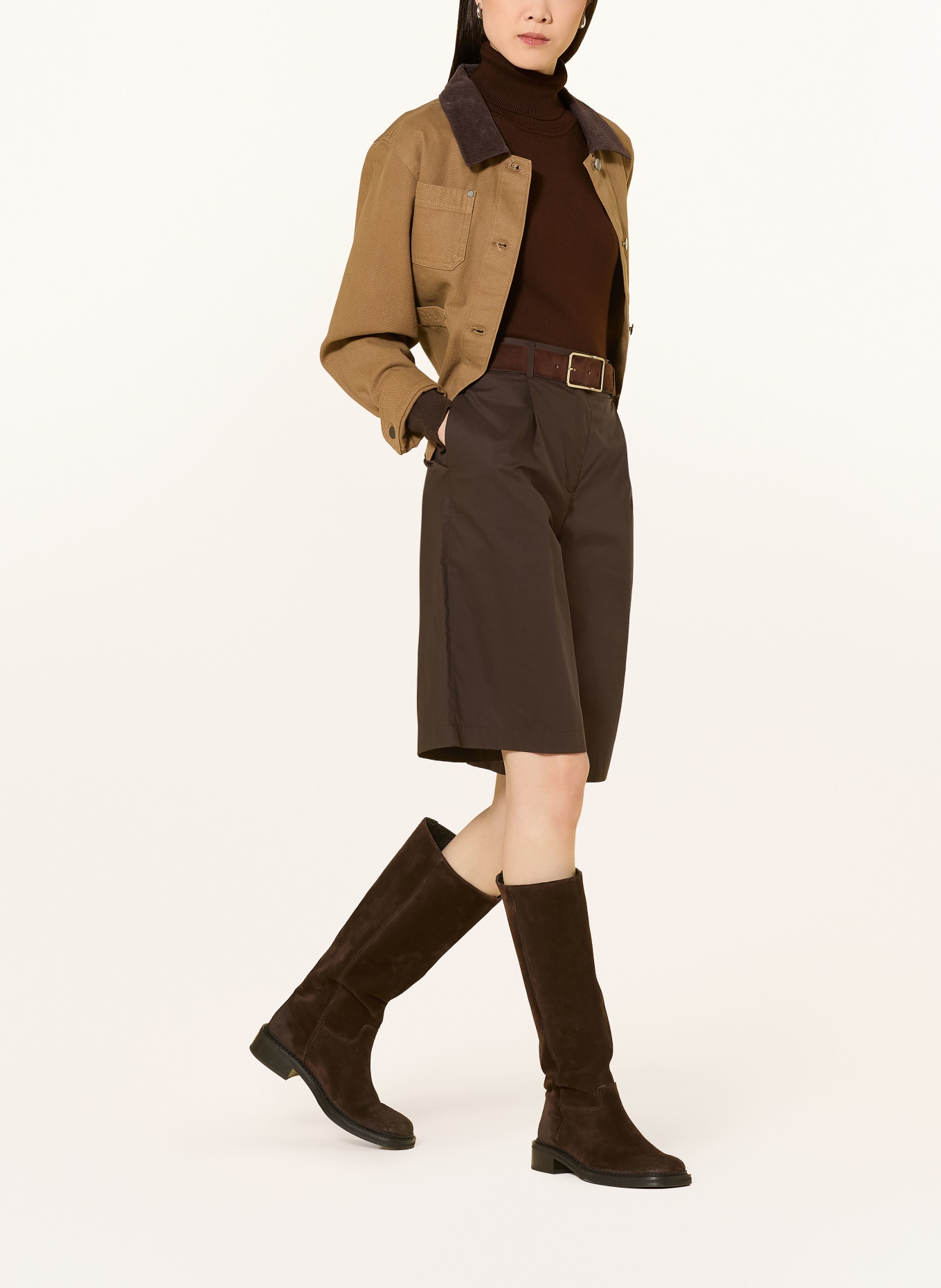 darling harbour Pull à col roulé: DARK BROWN