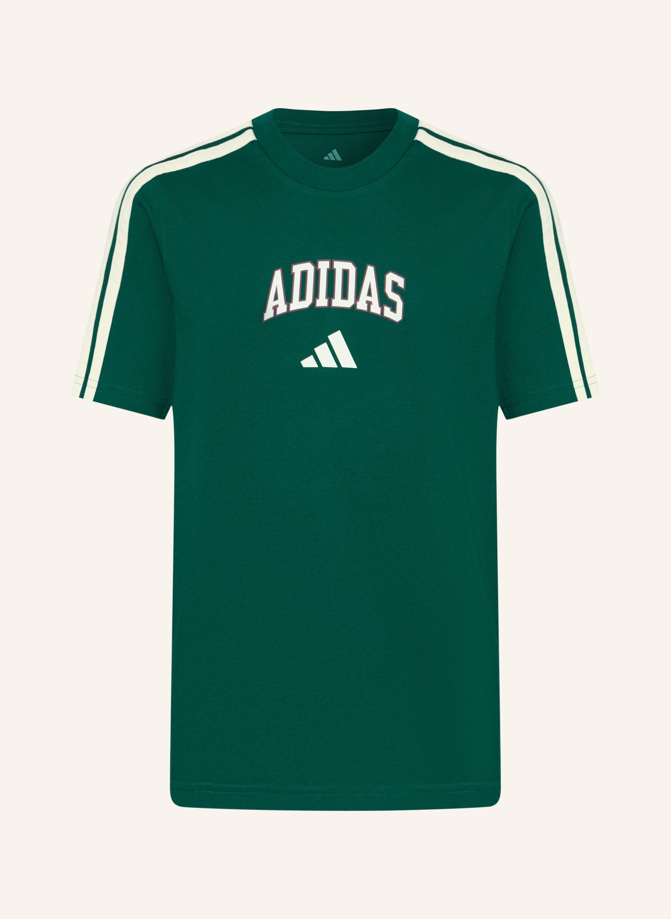 adidas T-shirt COLLEG: CIEMNOZIELONY / BIAŁY