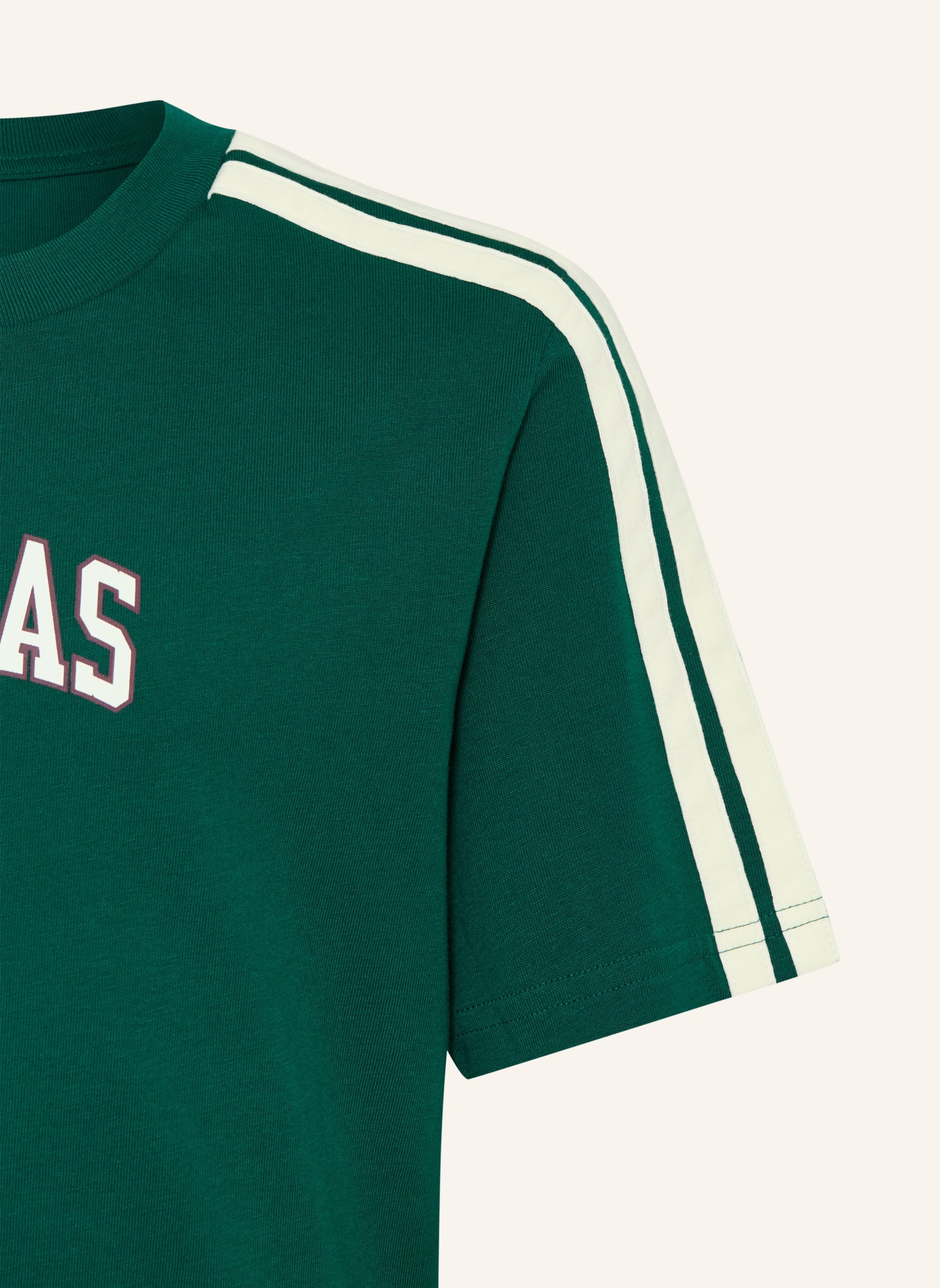 adidas T-shirt COLLEG: CIEMNOZIELONY / BIAŁY