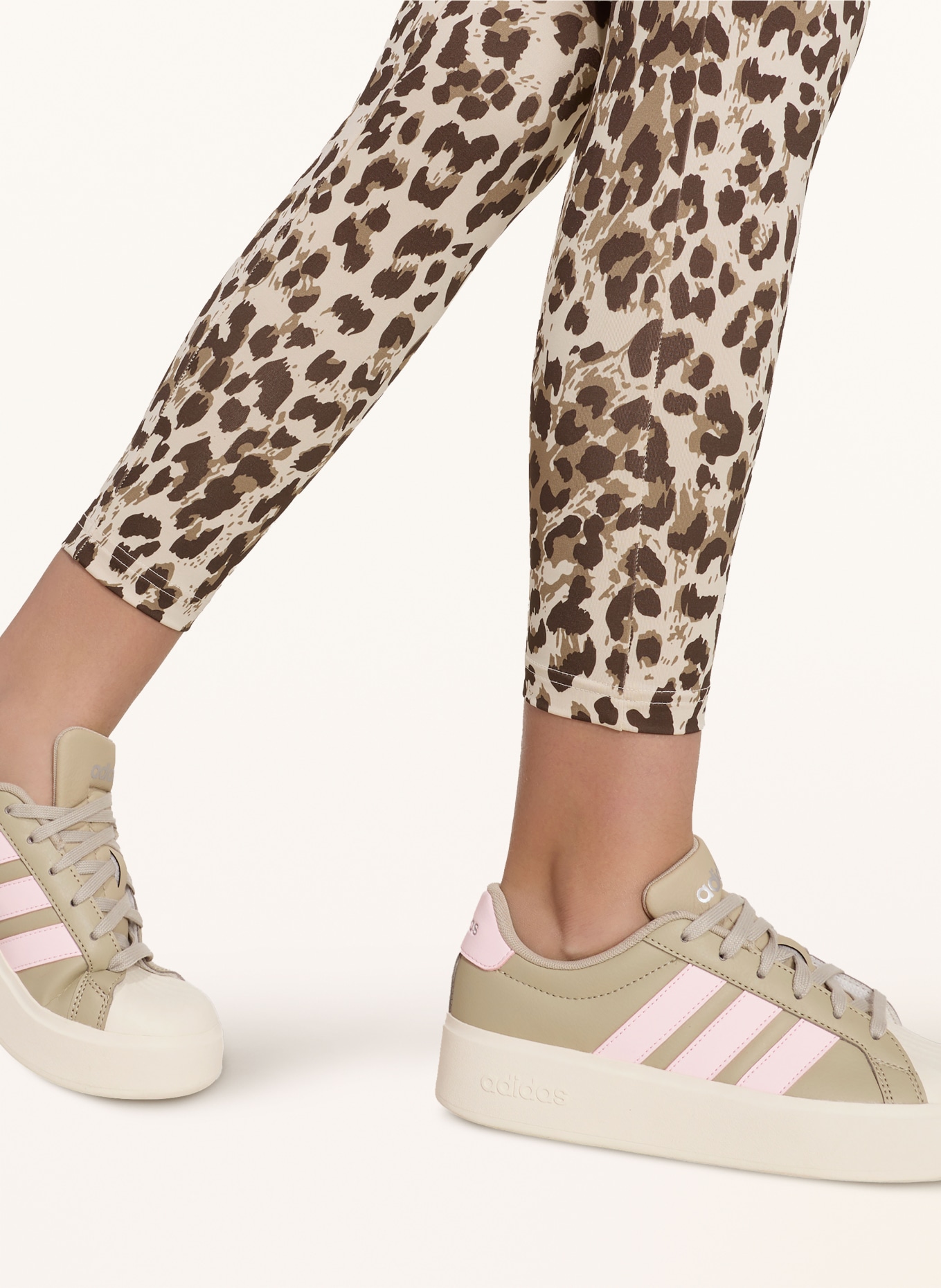 adidas 7/8-Legging ANIMAL PRINT SPORT: BEIGE / MARRON FONCÉ / BRUIN