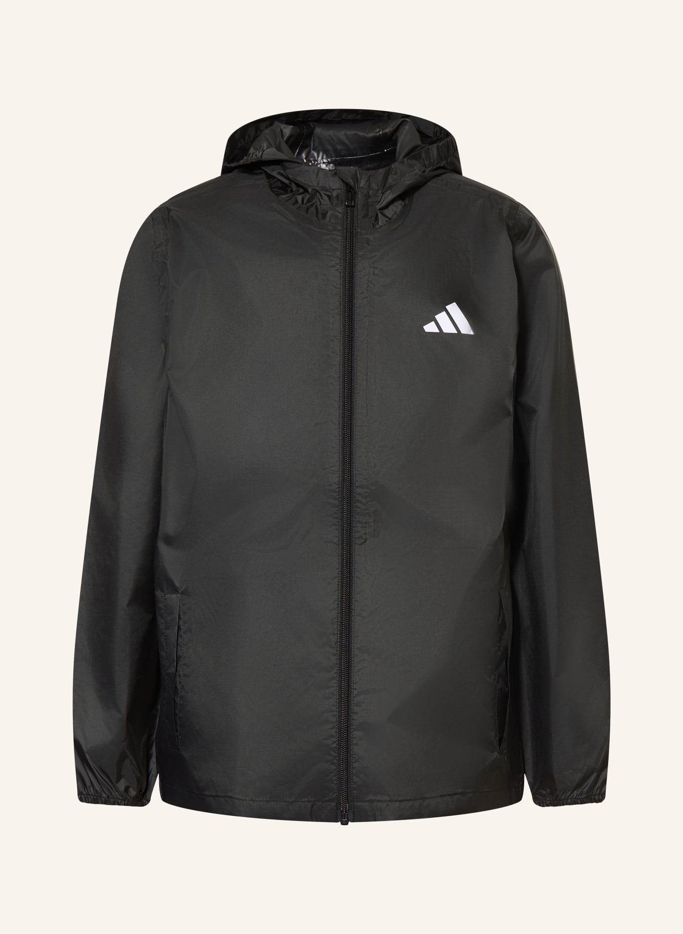 adidas Rain jacket: BLACK / WHITE