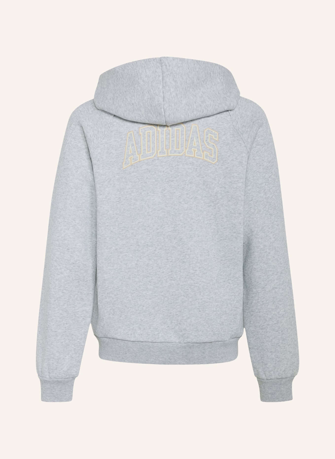 adidas SEASONALS COLLEGIATE TYPOGRAPHY FULL ZIP Zip-up sweatshirt: LIGHT GRAY / CAMEL / WHITE