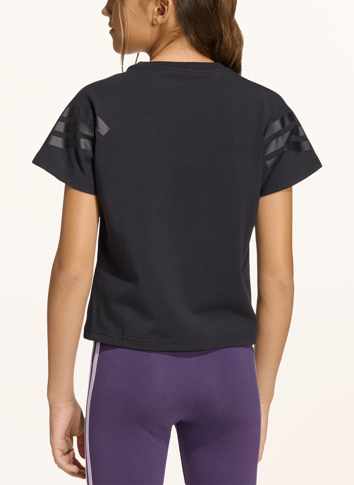 adidas T-Shirt FUTURE ICONS 3 STRIPES: SCHWARZ